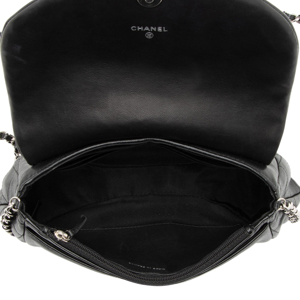 Chanel Lambskin Half Moon Wallet on Chain