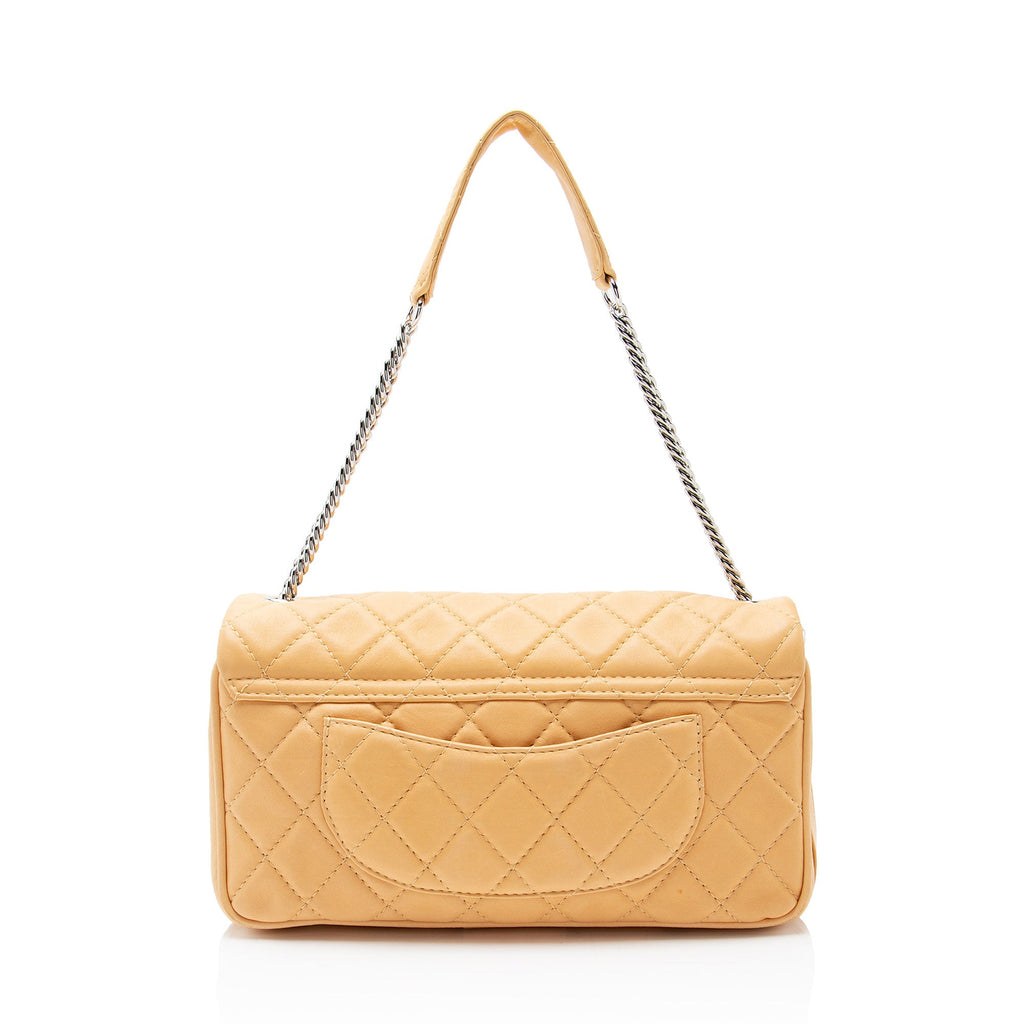 Chanel Lambskin Icons Secret Label Jumbo Flap Bag