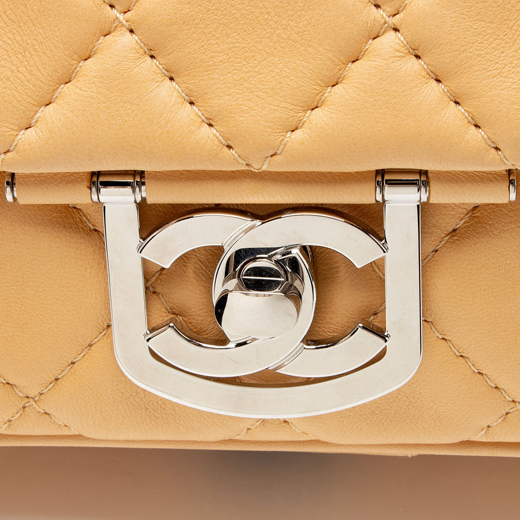 Chanel Lambskin Icons Secret Label Jumbo Flap Bag