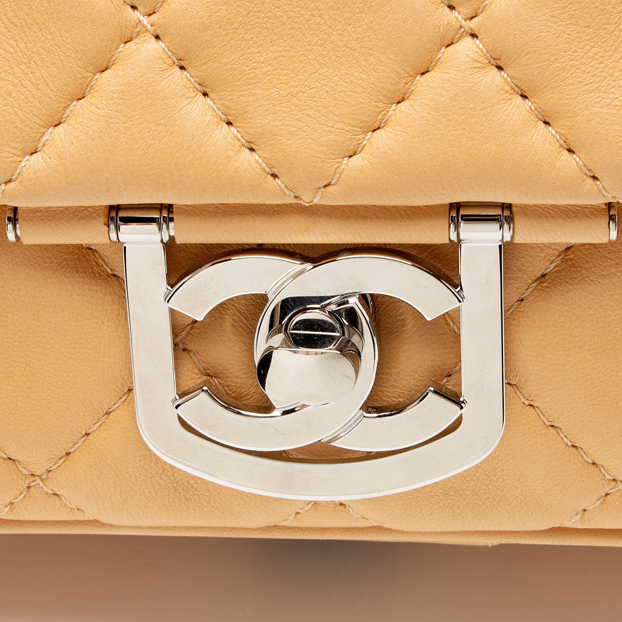 Chanel Lambskin Icons Secret Label Jumbo Flap Bag