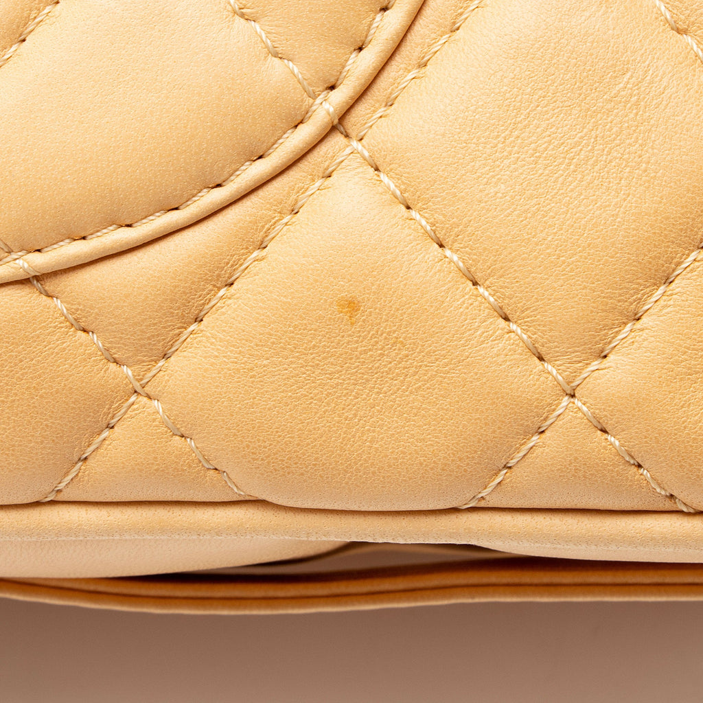 Chanel Lambskin Icons Secret Label Jumbo Flap Bag