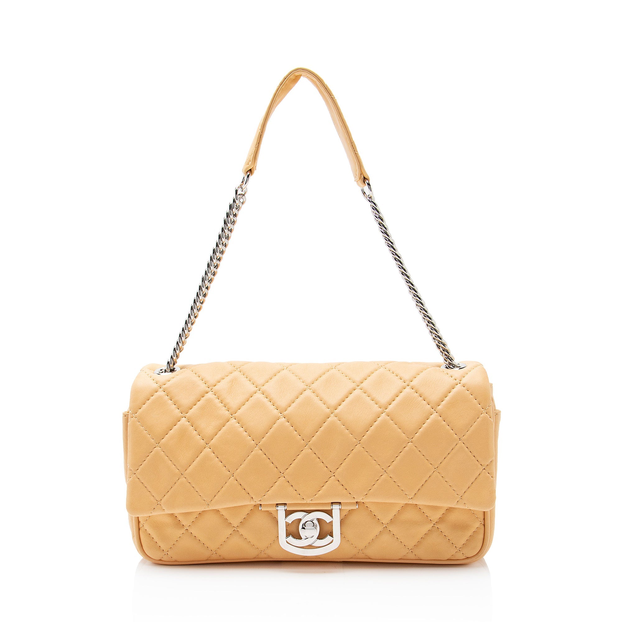 Chanel Lambskin Icons Secret Label Jumbo Flap Bag