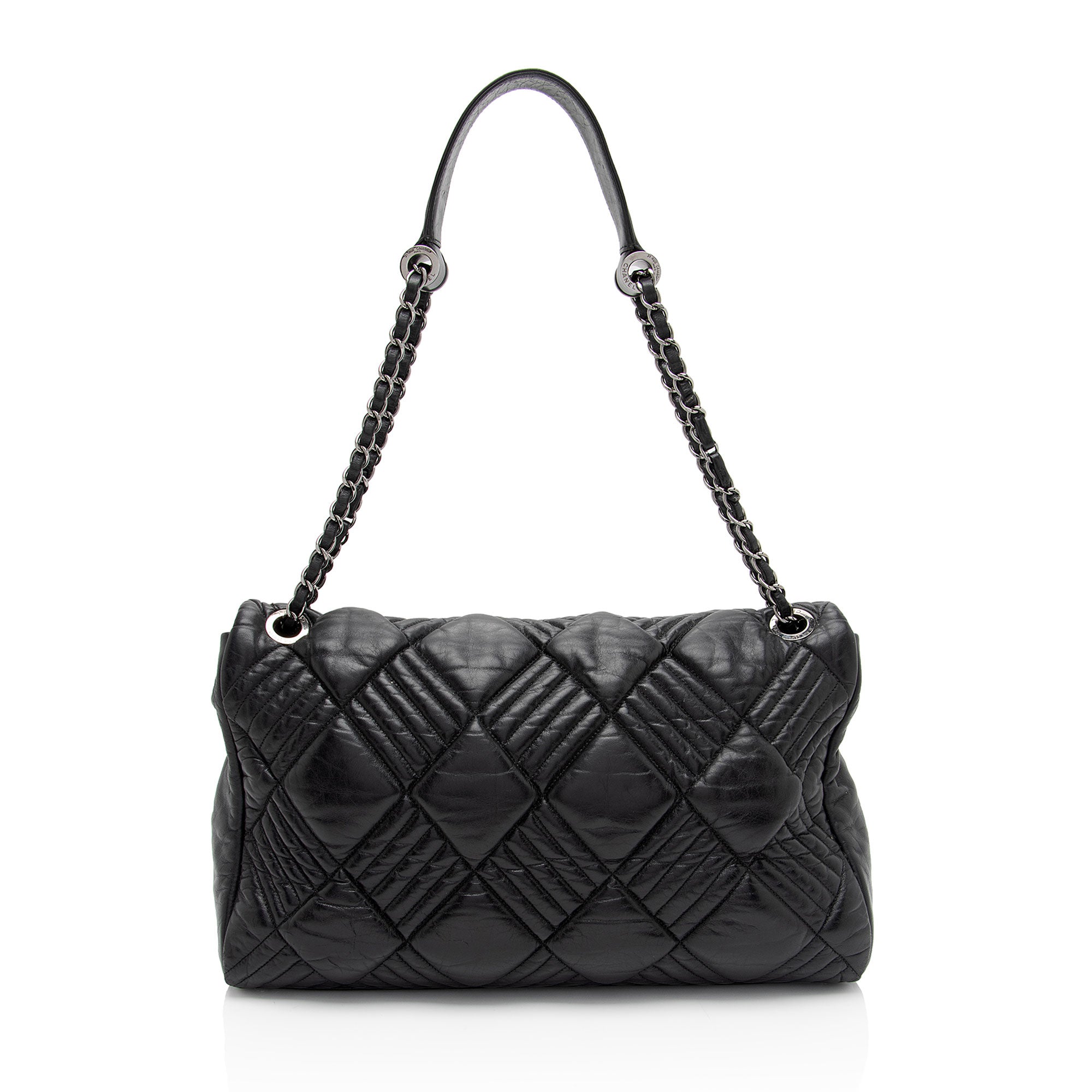 Chanel Lambskin In and Out Maxi Flap Bag (SHF-A4kgjG)