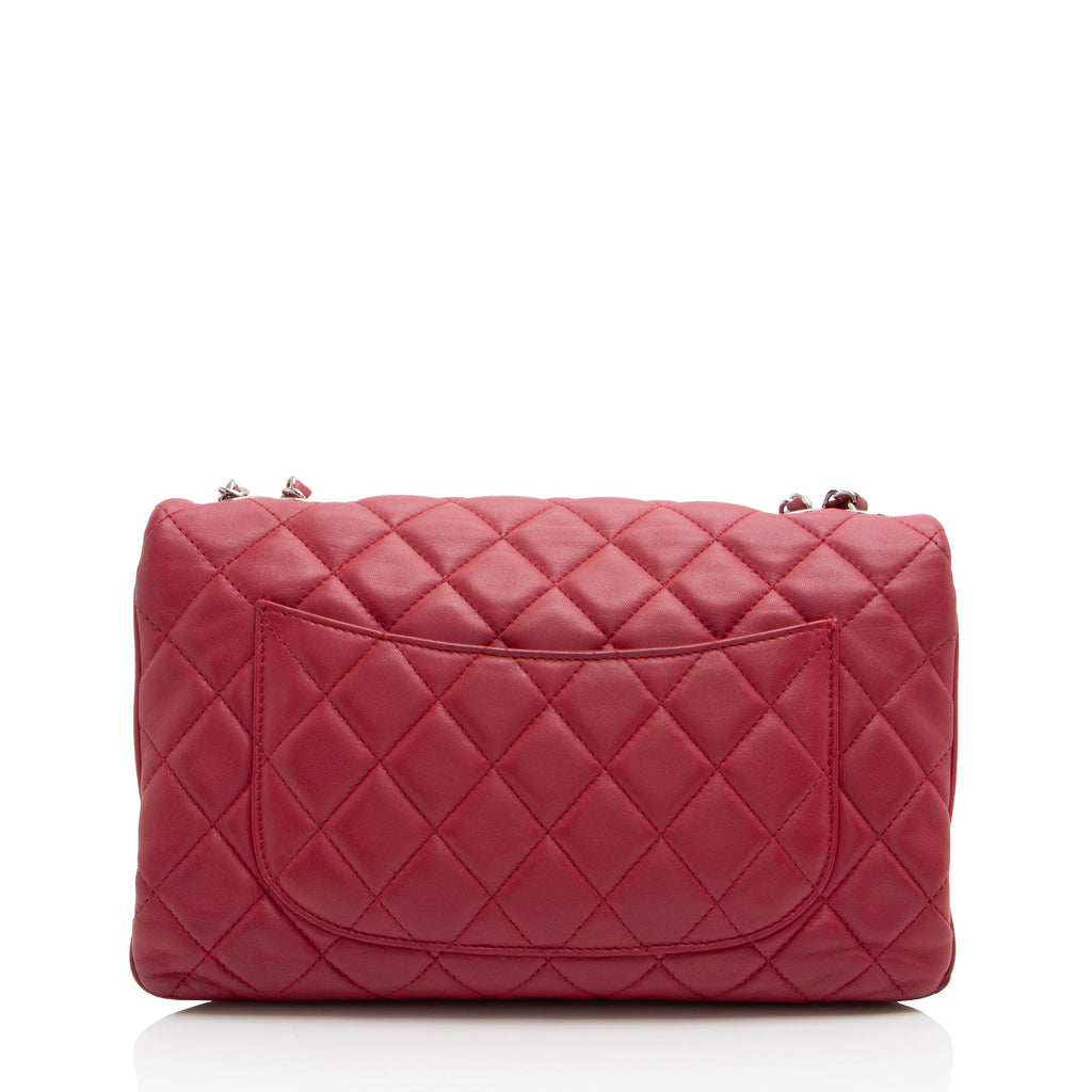 Chanel Lambskin Jumbo Chanel 3 Accordion Flap Bag