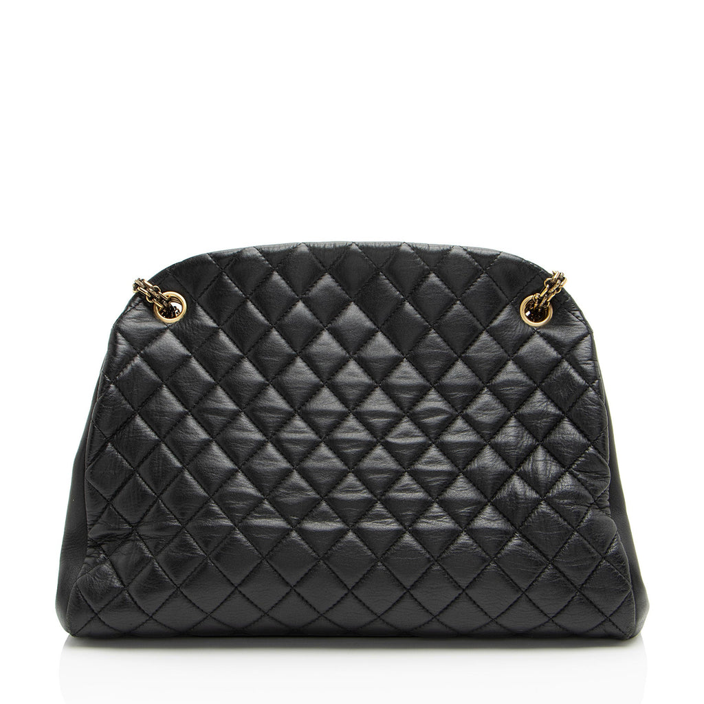Chanel Lambskin Just Mademoiselle Large Bowler Bag (SHF-xiVMoz)