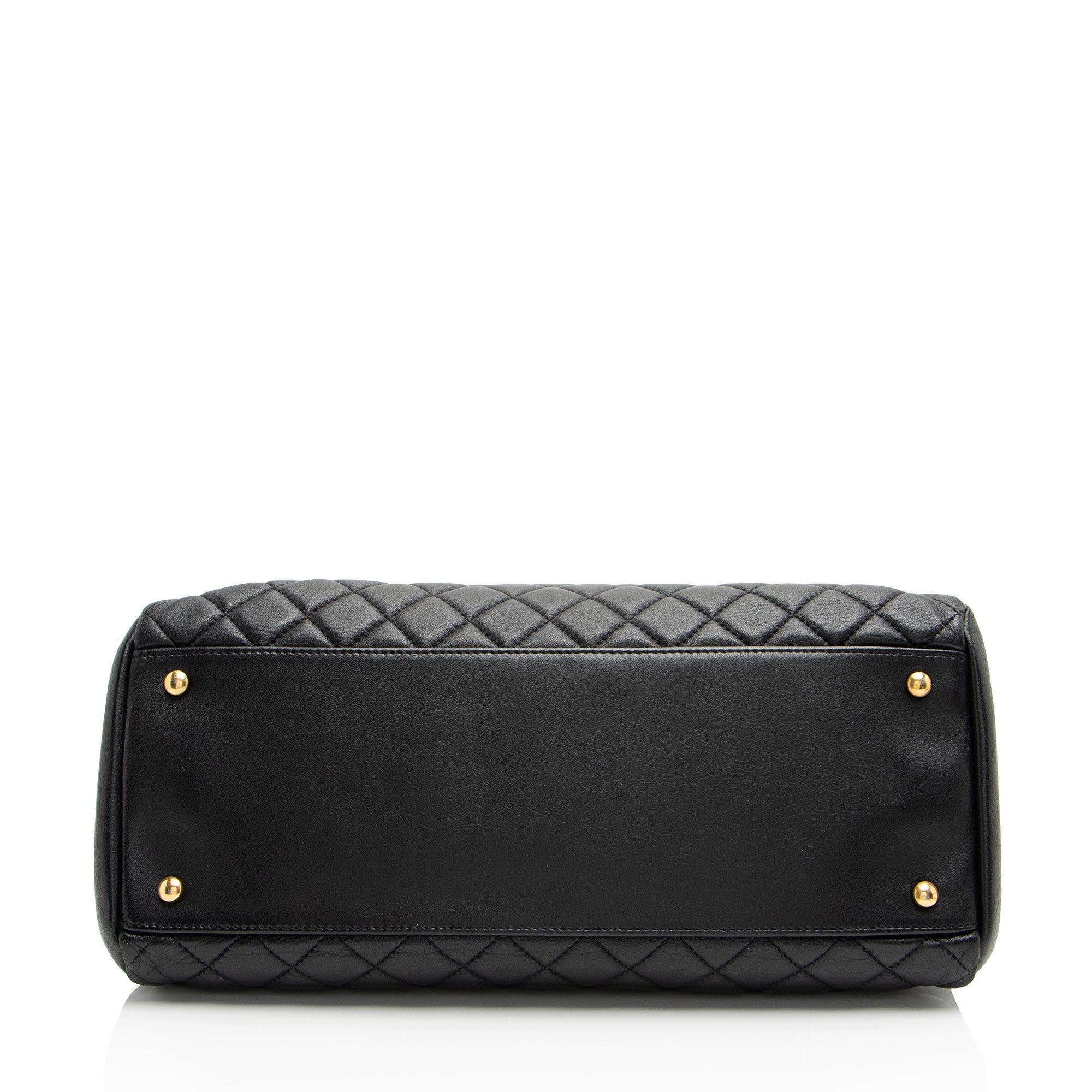 Chanel Lambskin Just Mademoiselle Large Bowler Bag (SHF-xiVMoz)