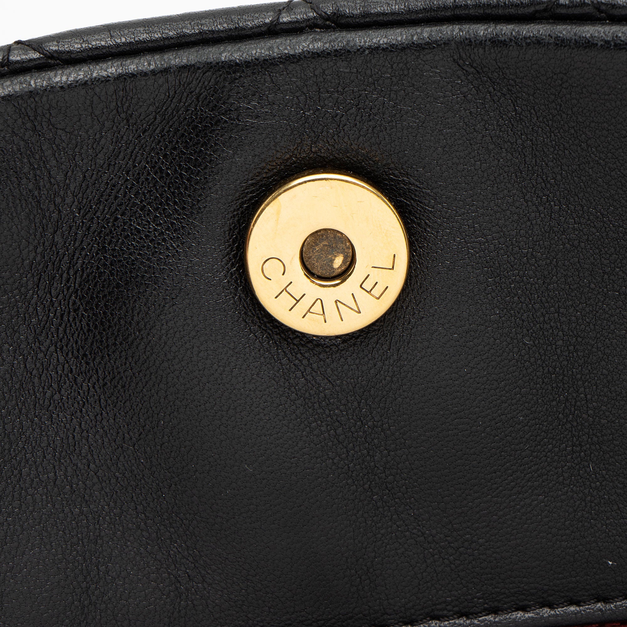 Chanel Lambskin Just Mademoiselle Large Bowler Bag (SHF-xiVMoz)