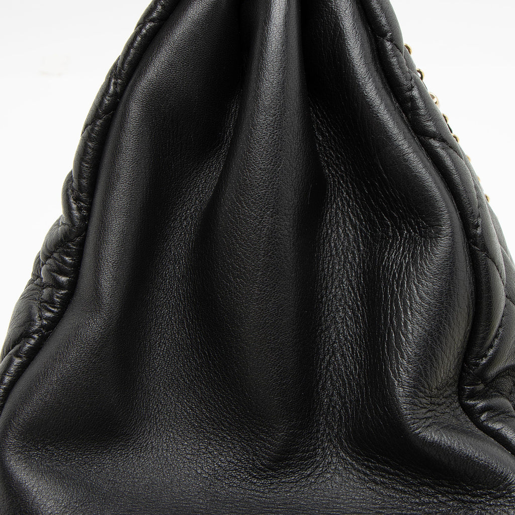 Chanel Lambskin Just Mademoiselle Large Bowler Bag (SHF-xiVMoz)