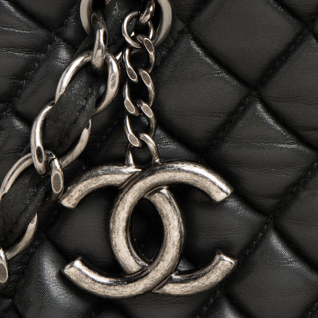 Chanel Lambskin Just Mademoiselle Large Bowler Bag