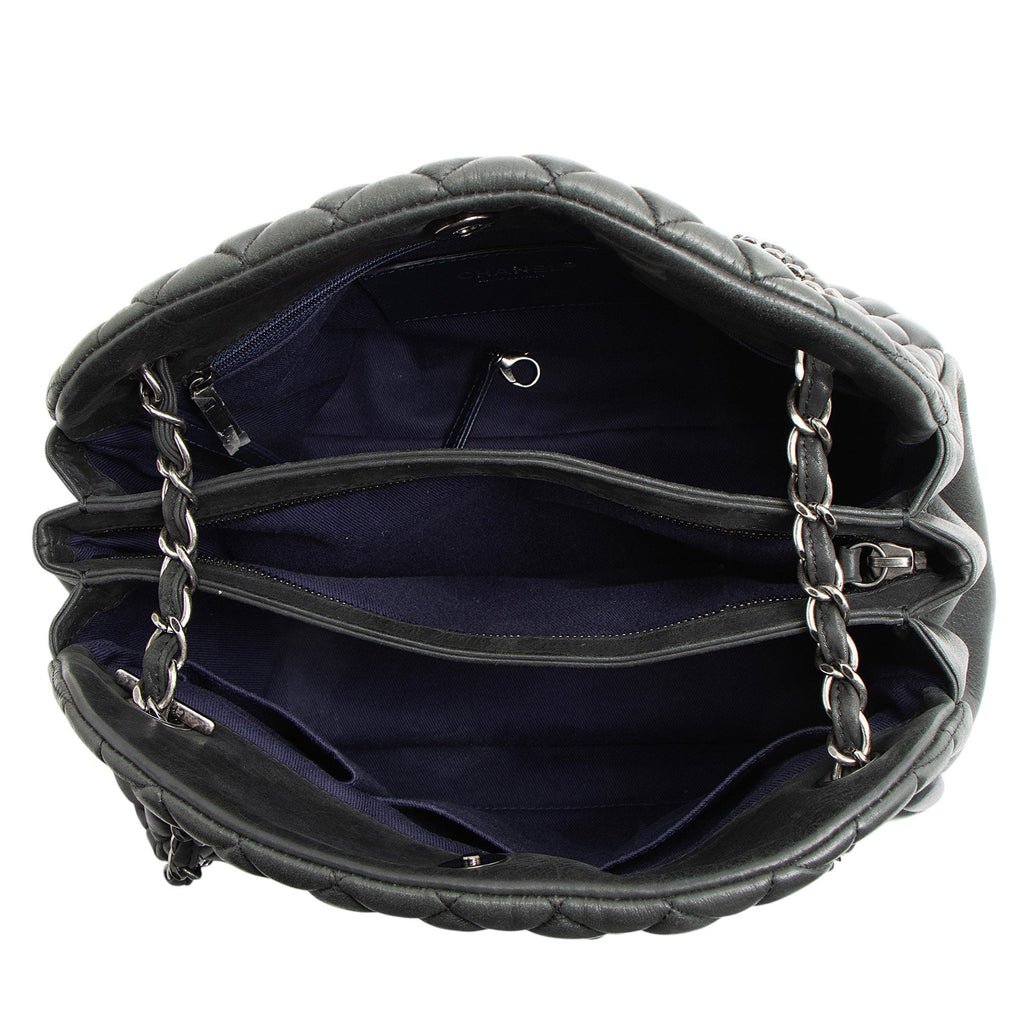 Chanel Lambskin Just Mademoiselle Large Bowler Bag