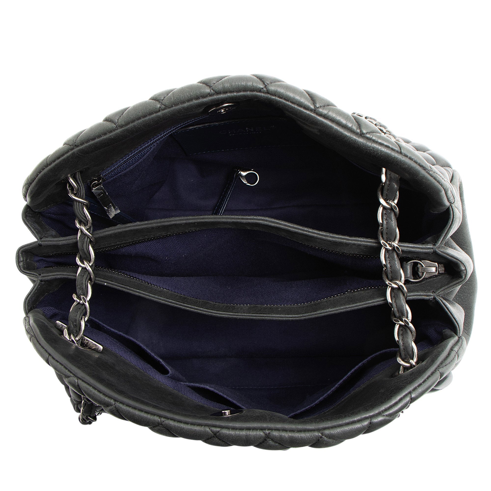 Chanel Lambskin Just Mademoiselle Large Bowler Bag