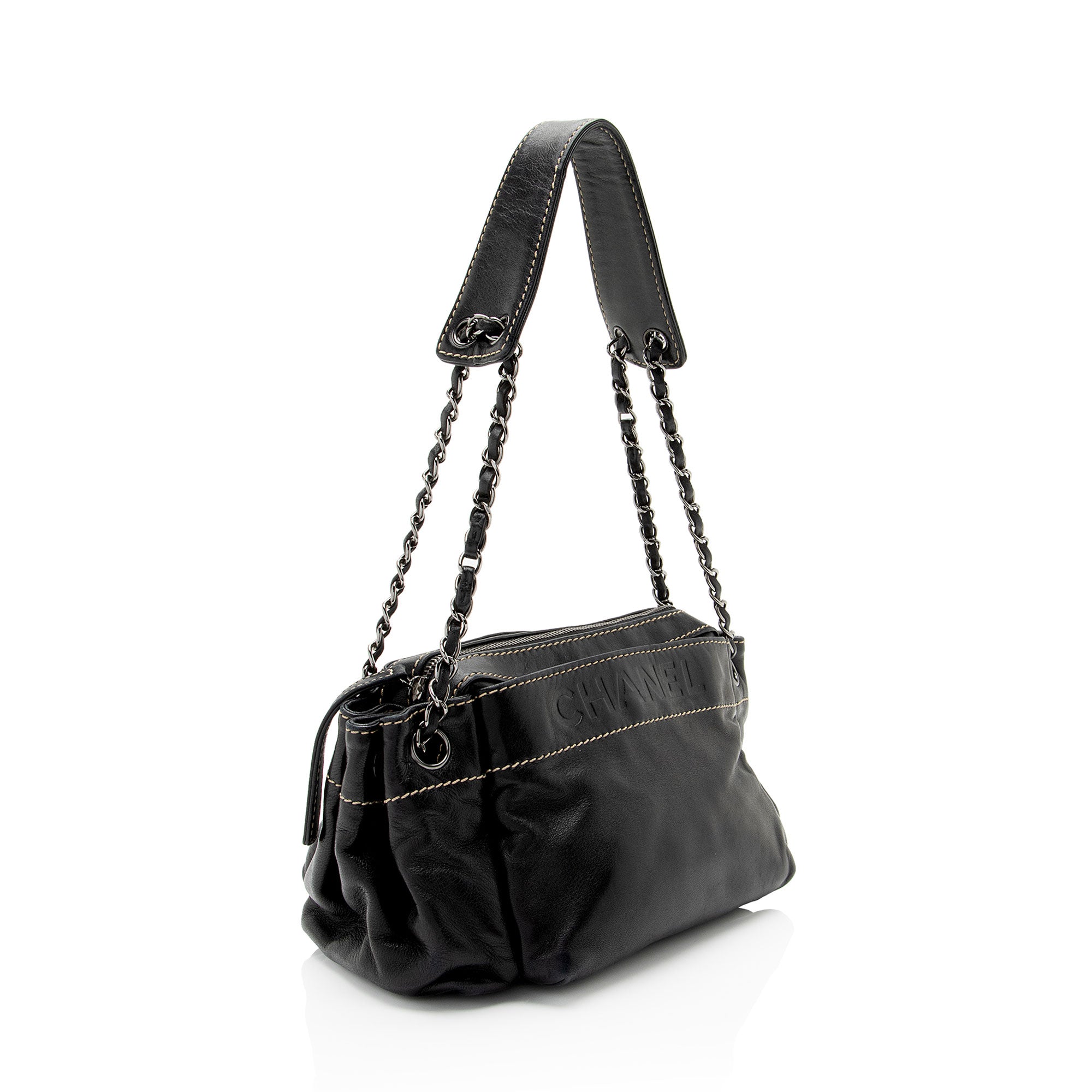 Chanel Lambskin LAX Accordion Shoulder Bag (SHF-8qR2yb)