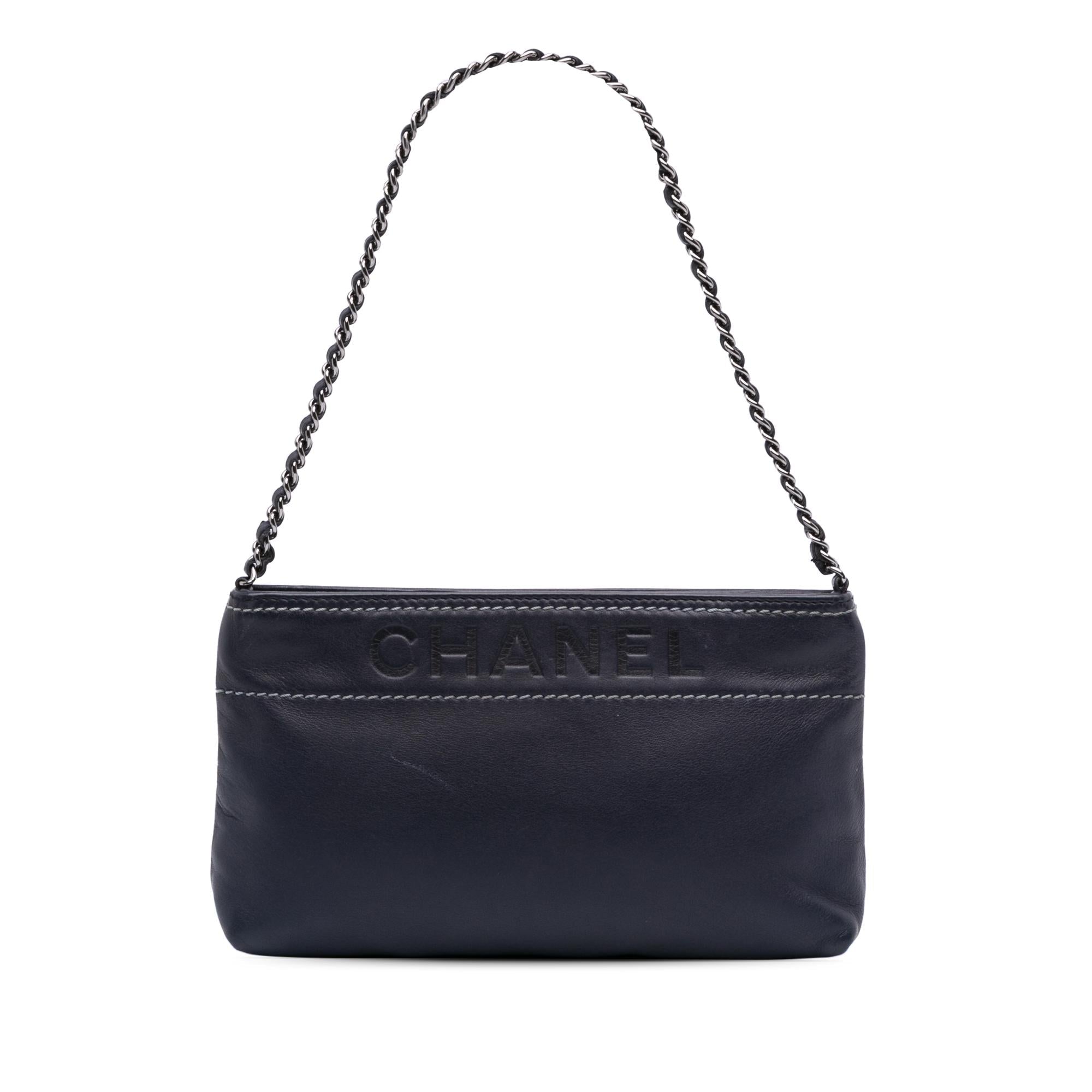 Chanel Lambskin LAX Chain Pochette