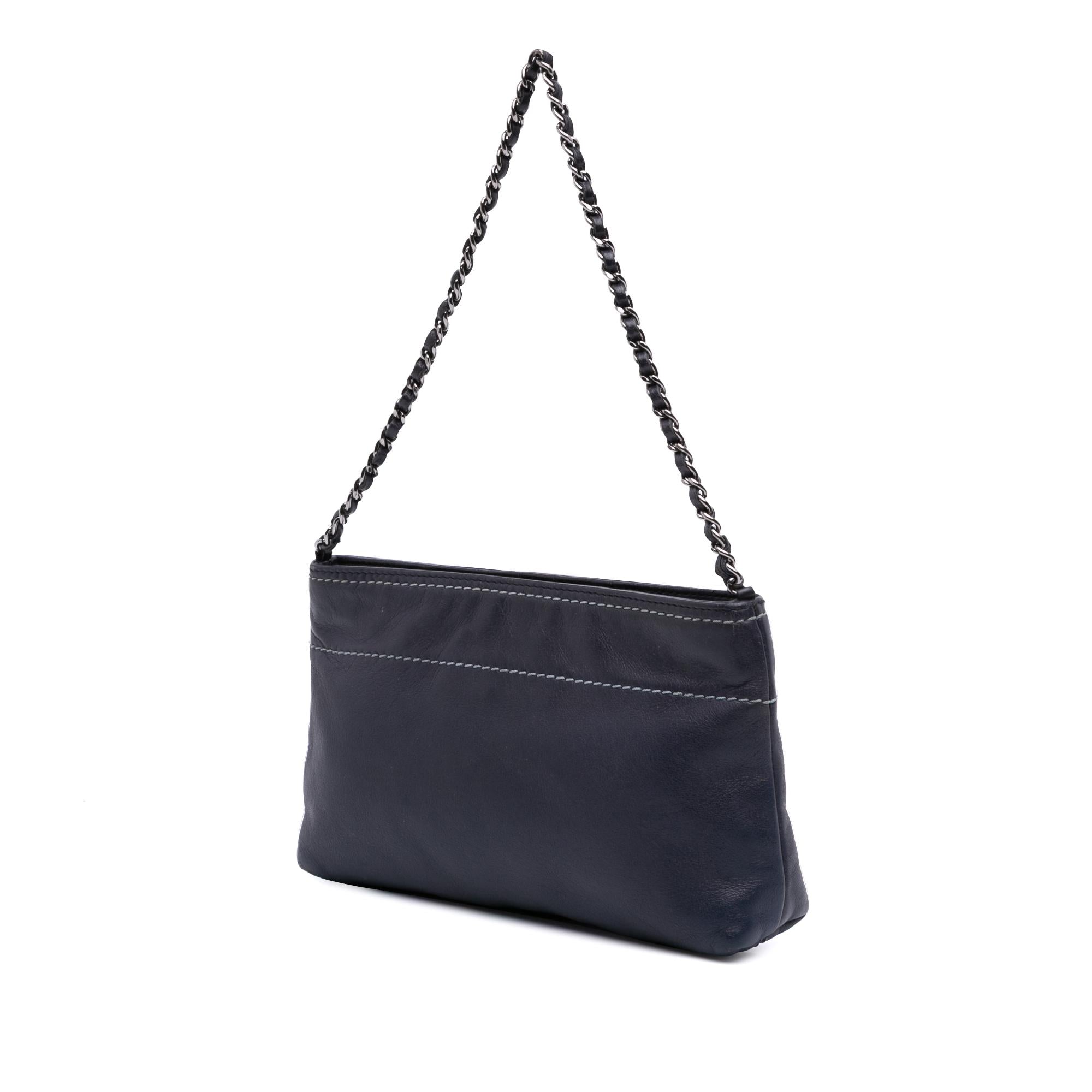 Chanel Lambskin LAX Chain Pochette