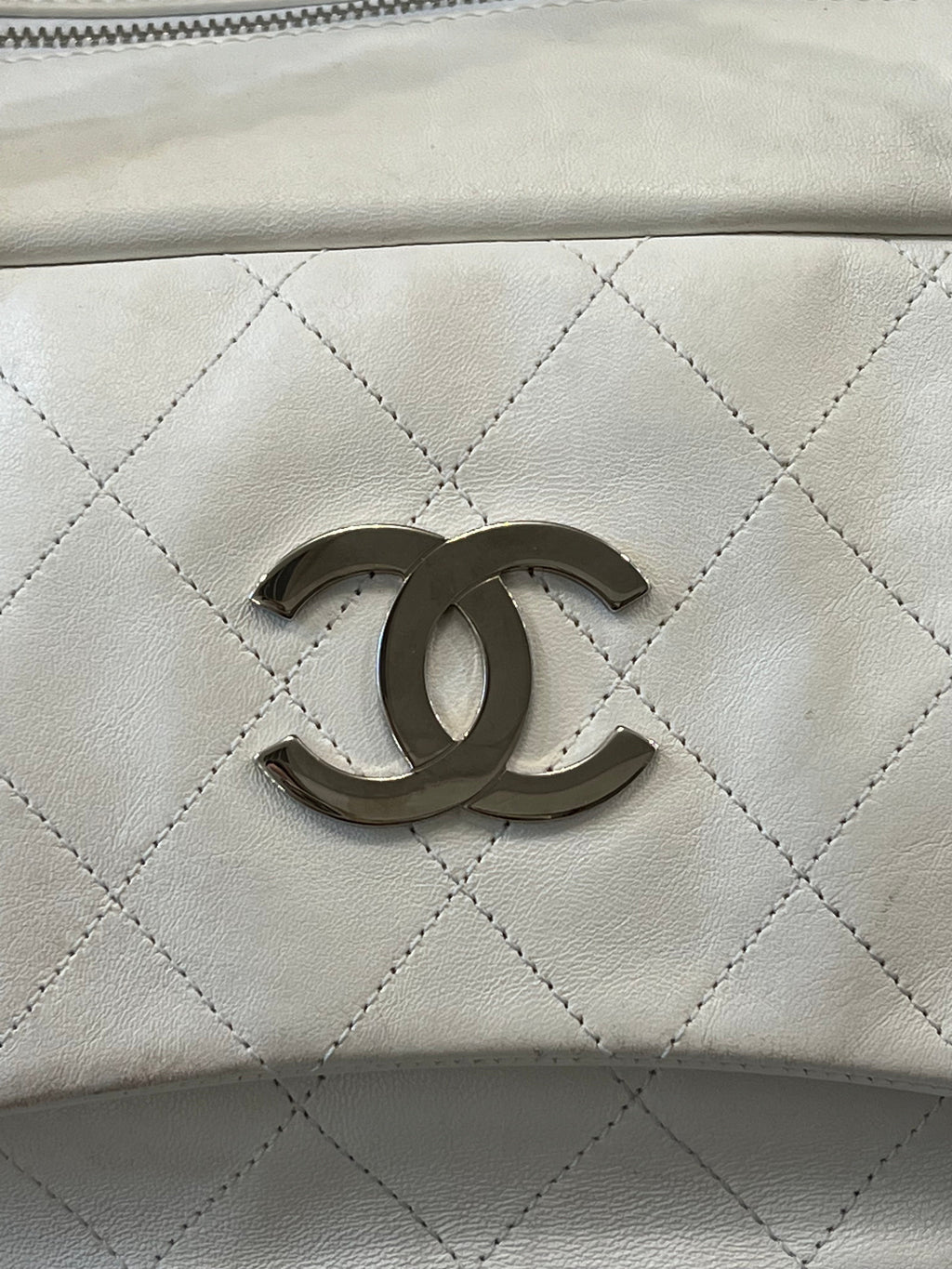 CHANEL LAMBSKIN LARGE BOWLER BAG