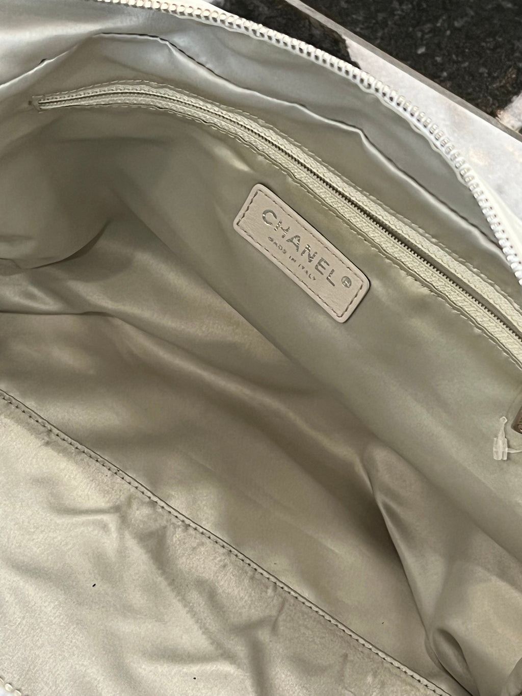CHANEL LAMBSKIN LARGE BOWLER BAG