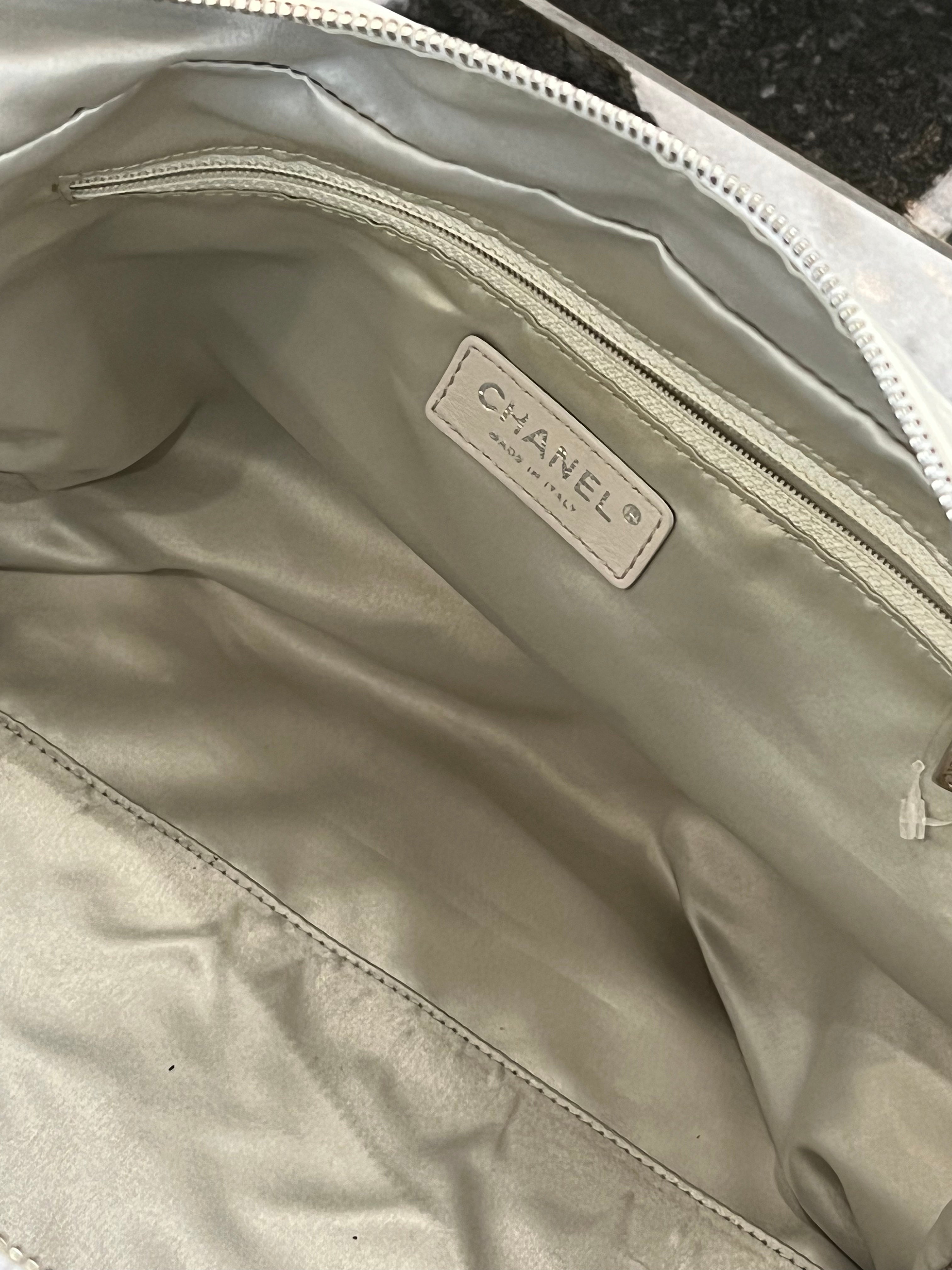 CHANEL LAMBSKIN LARGE BOWLER BAG