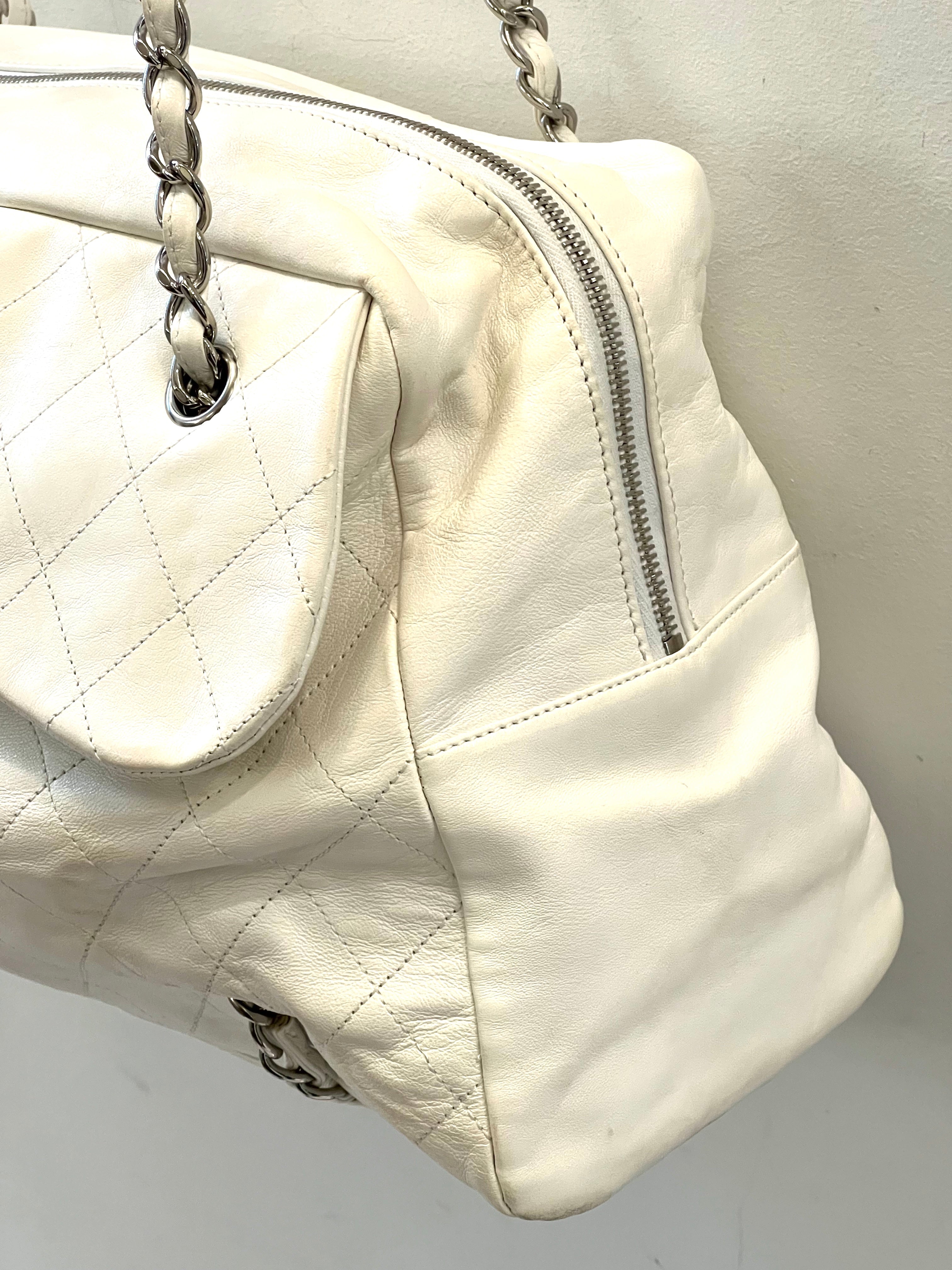 CHANEL LAMBSKIN LARGE BOWLER BAG