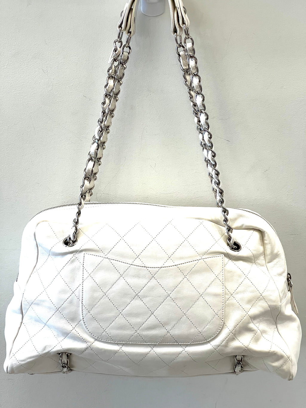 CHANEL LAMBSKIN LARGE BOWLER BAG