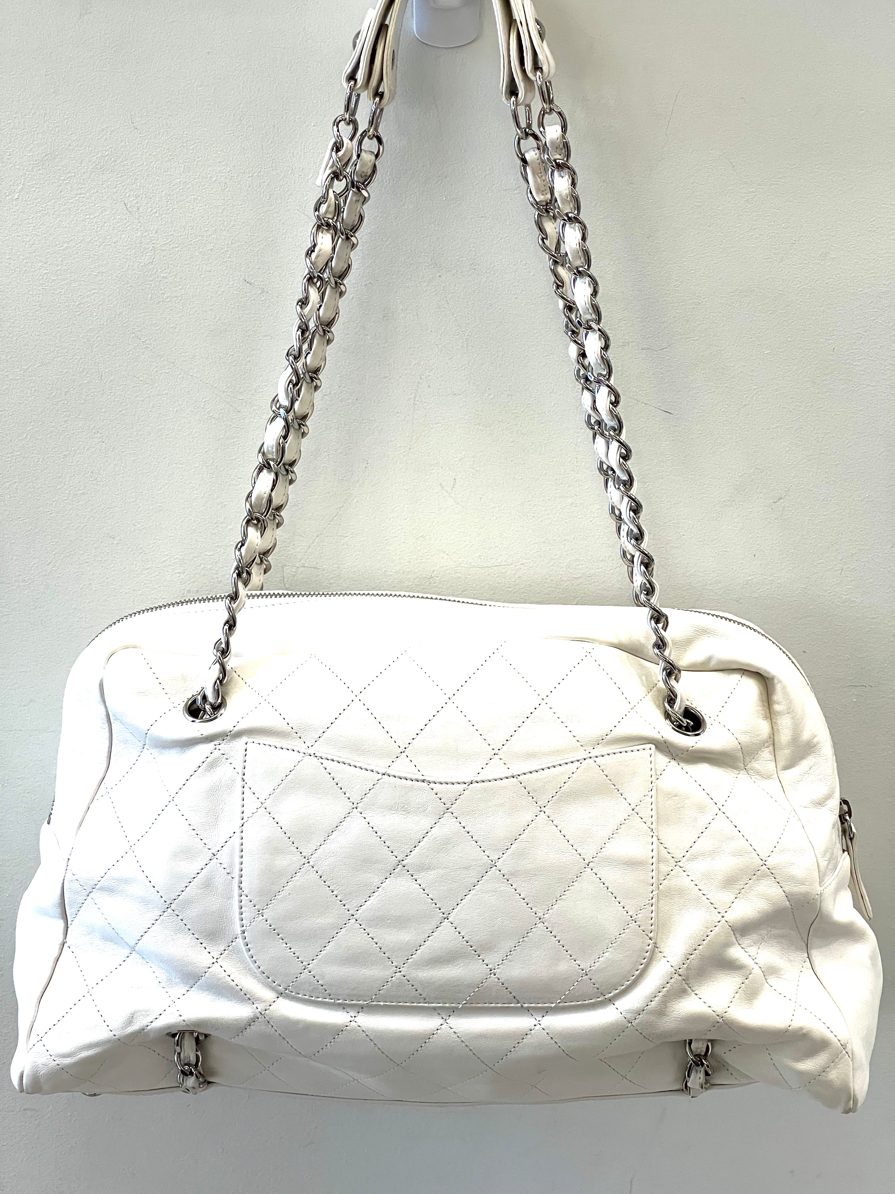 CHANEL LAMBSKIN LARGE BOWLER BAG