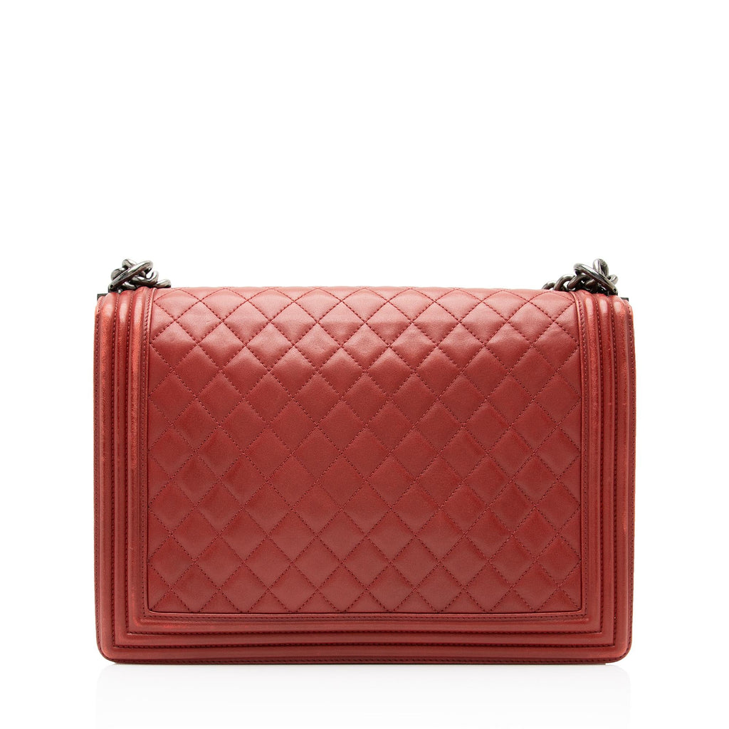 Chanel Lambskin Large Boy Bag (SHF-23768)