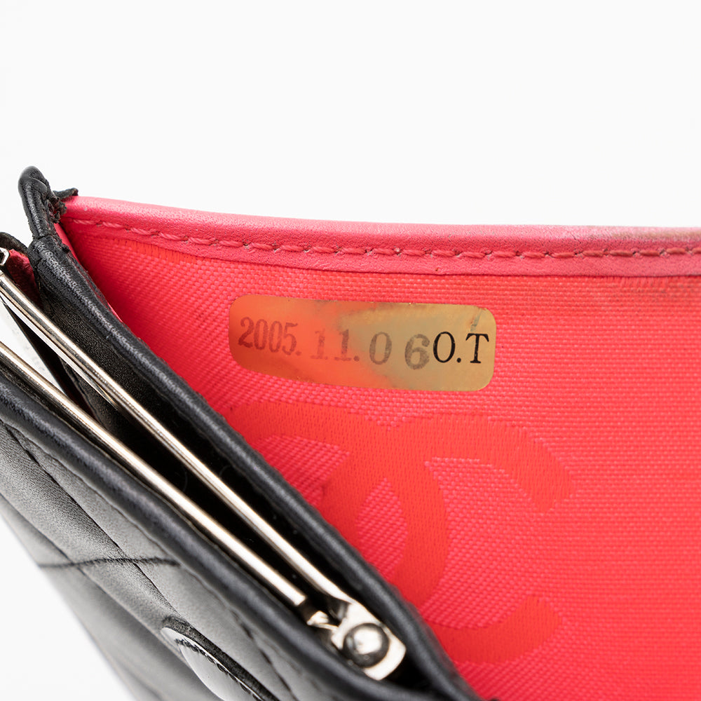 Chanel Lambskin Ligne Cambon French Purse Wallet (SHF-15533)