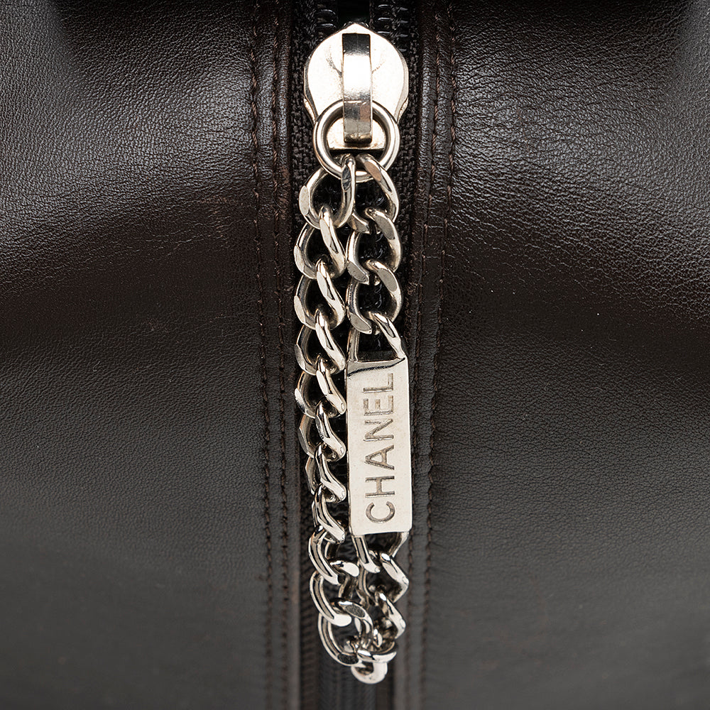 Chanel Lambskin Ligne Cambon Mini Reporter Satchel (SHF-19510)