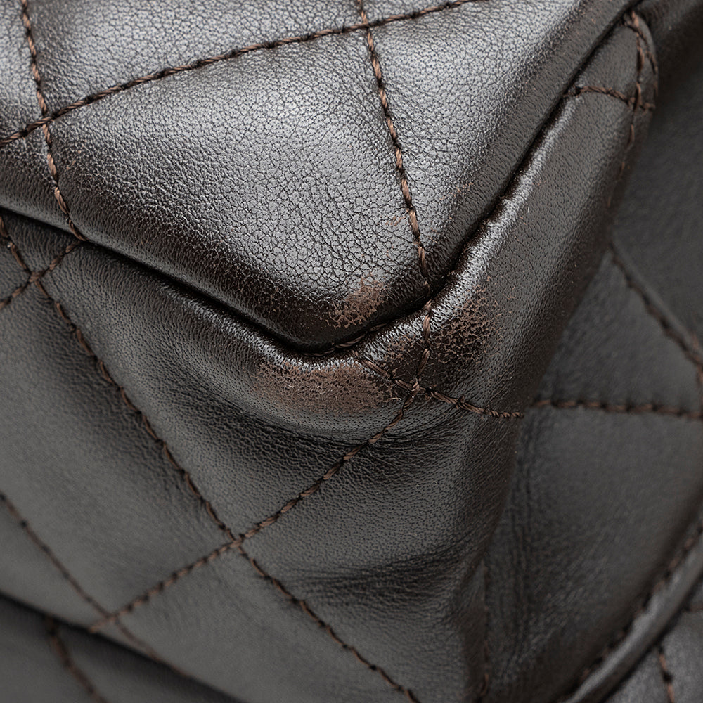 Chanel Lambskin Ligne Cambon Mini Reporter Satchel (SHF-19510)