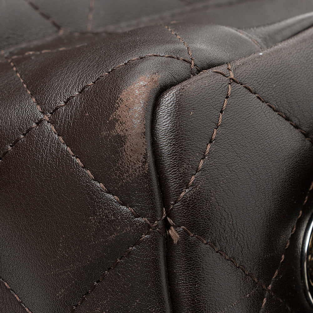 Chanel Lambskin Ligne Cambon Mini Reporter Satchel (SHF-19510)