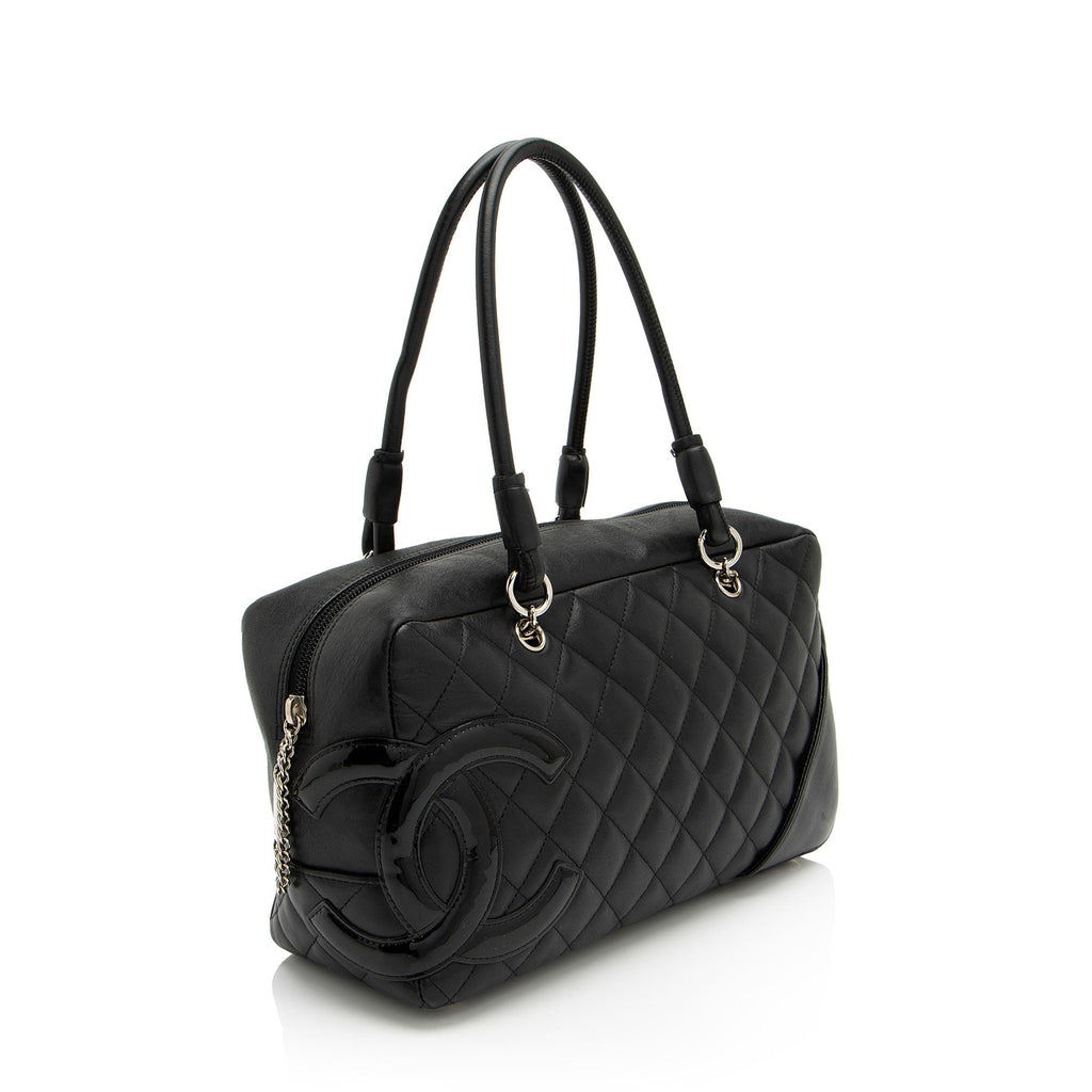 Chanel Lambskin Ligne Cambon Shopper Shoulder Bag (SHF-MaOmWR)
