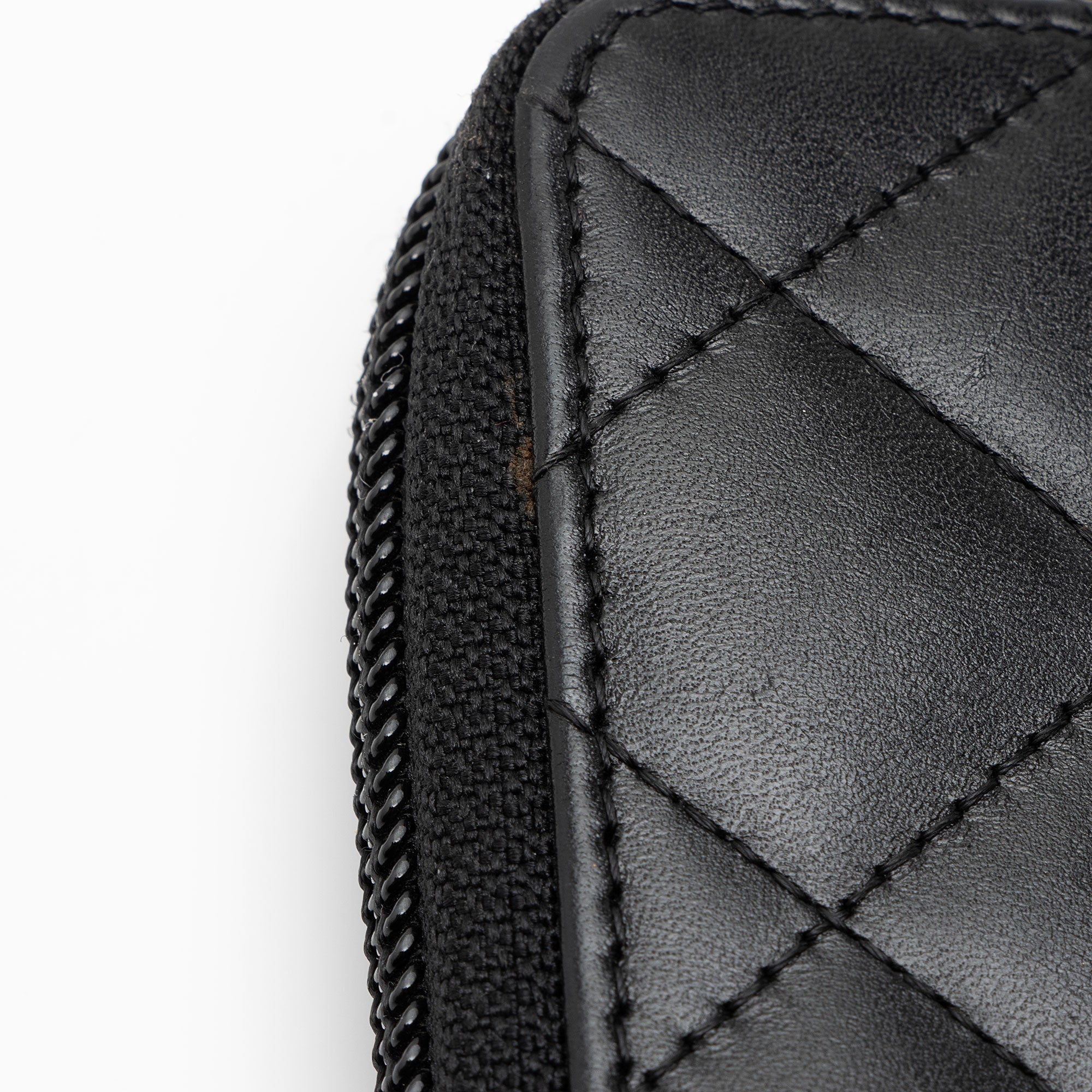 Chanel Lambskin Ligne Cambon Zip Around Organizer Wallet