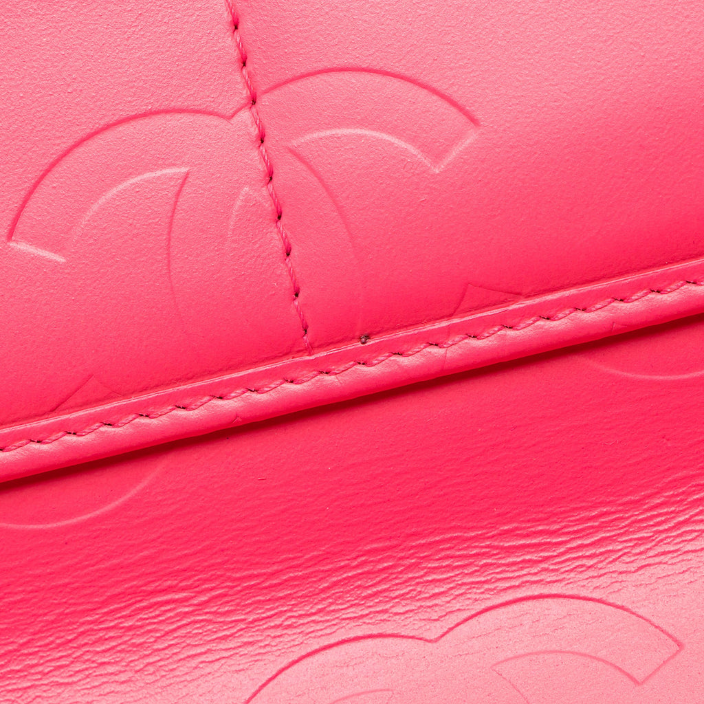 Chanel Lambskin Ligne Cambon Zip Around Organizer Wallet