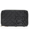 Chanel Lambskin Ligne Cambon Zip Around Organizer Wallet