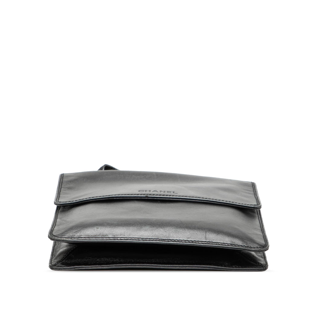 Chanel Lambskin Logo Messenger Bag
