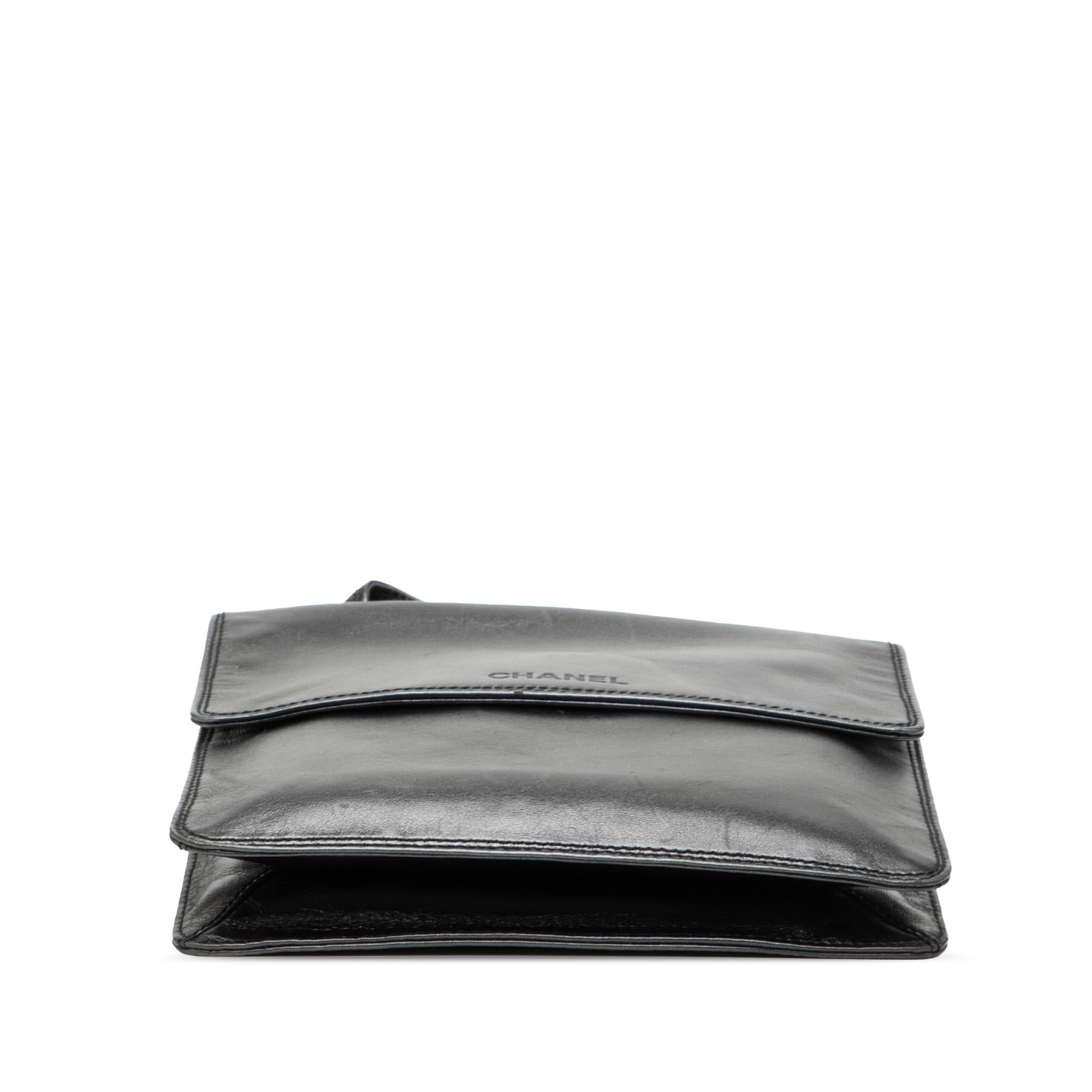 Chanel Lambskin Logo Messenger Bag