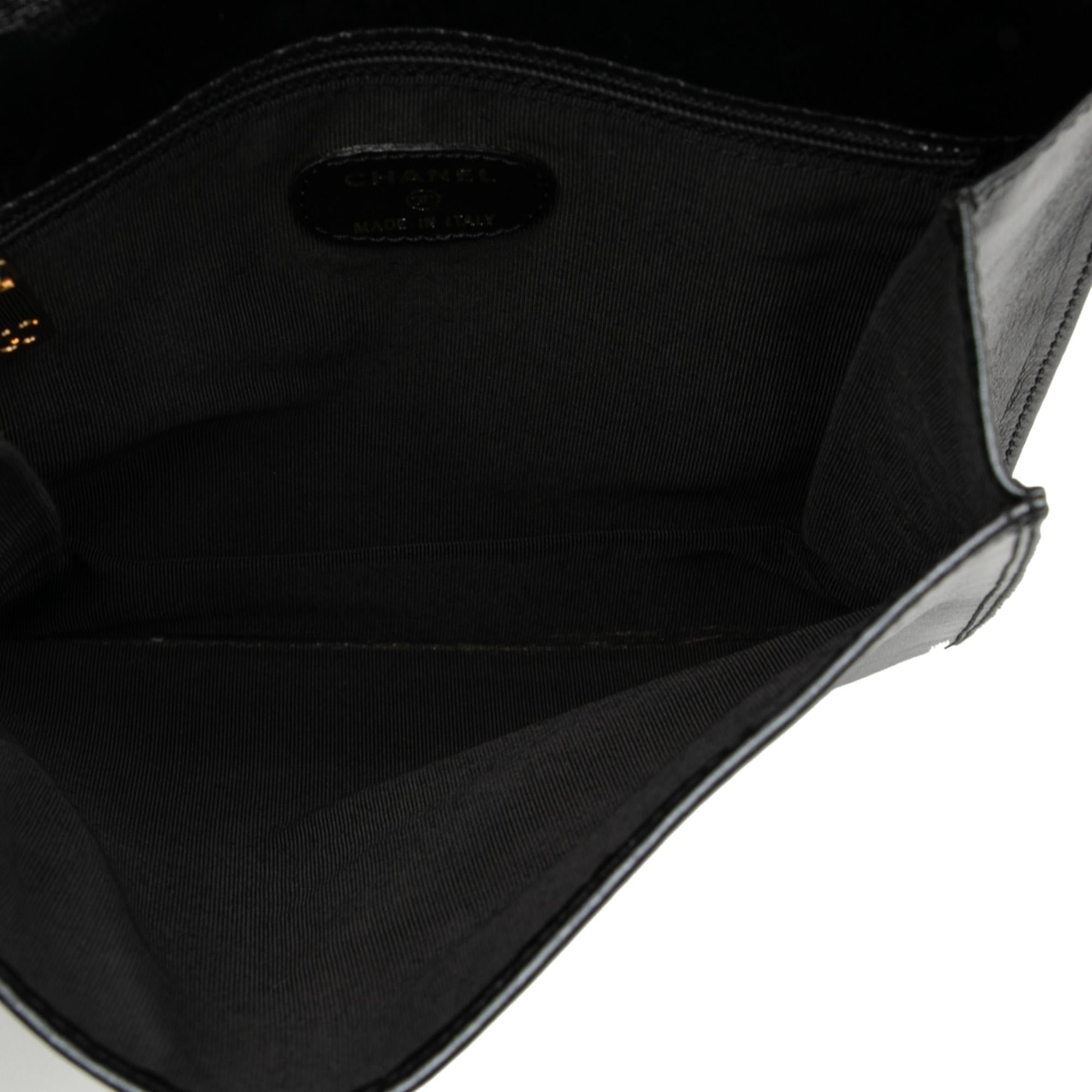 Chanel Lambskin Logo Messenger Bag