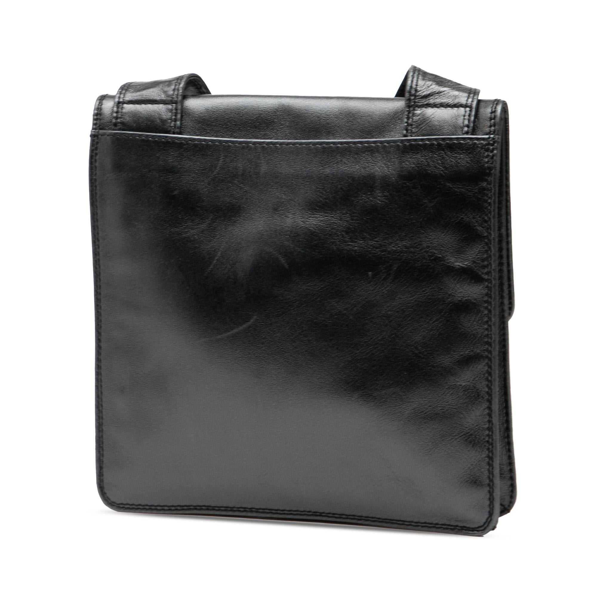 Chanel Lambskin Logo Messenger Bag