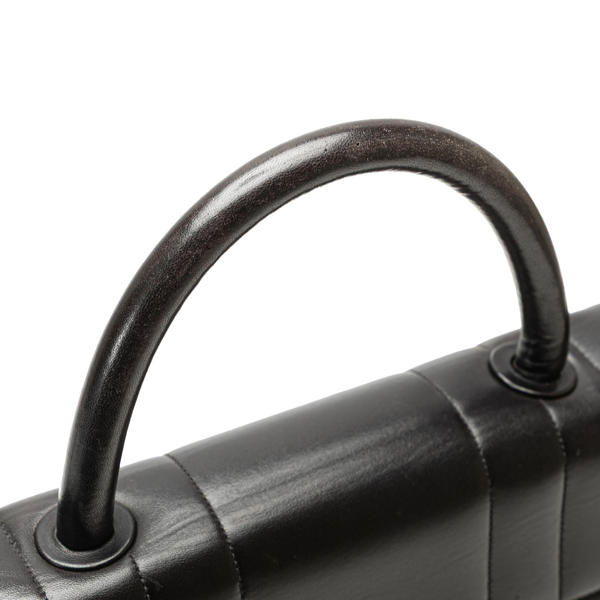 Chanel Lambskin Mademoiselle Kelly Top Handle Bag