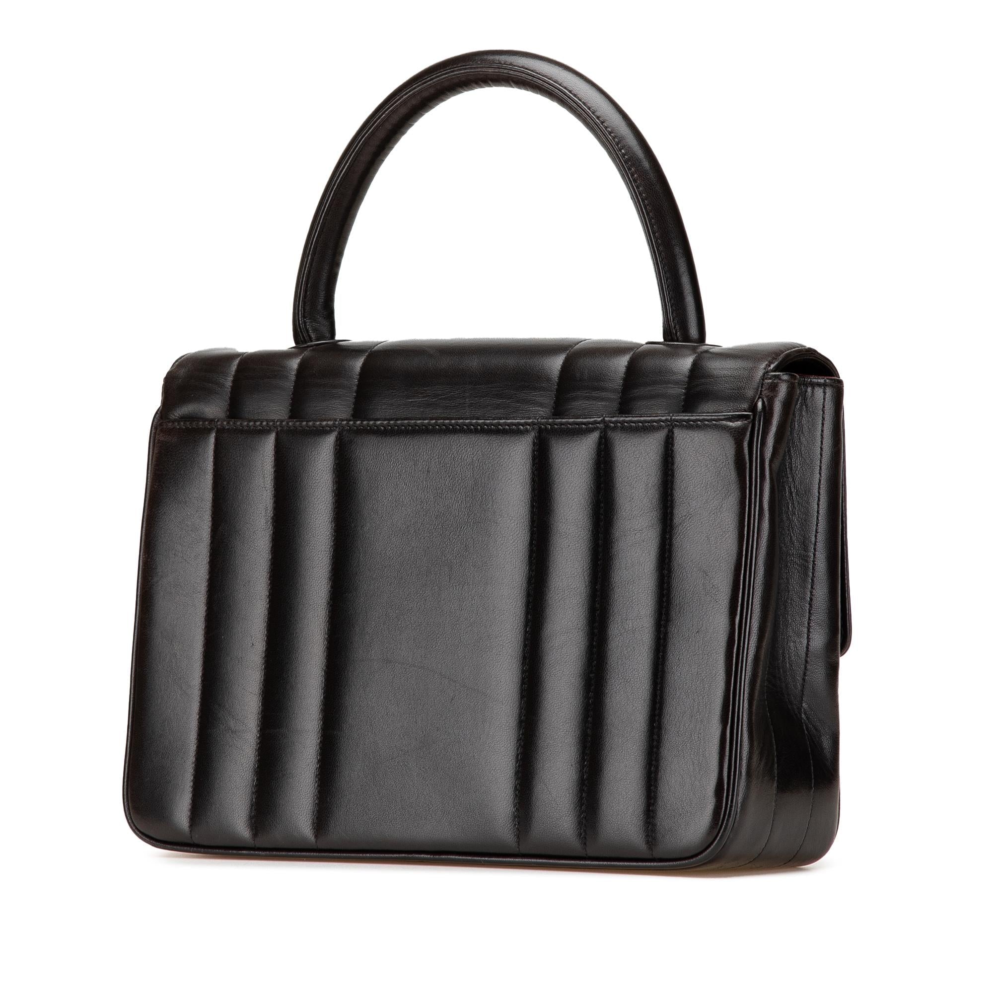 Chanel Lambskin Mademoiselle Kelly Top Handle Bag