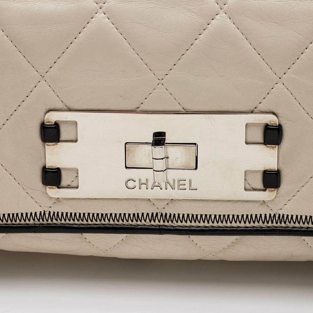 Chanel Lambskin Mademoiselle Lock East West Accordion Shoulder Bag (SHF-L7kNwO)