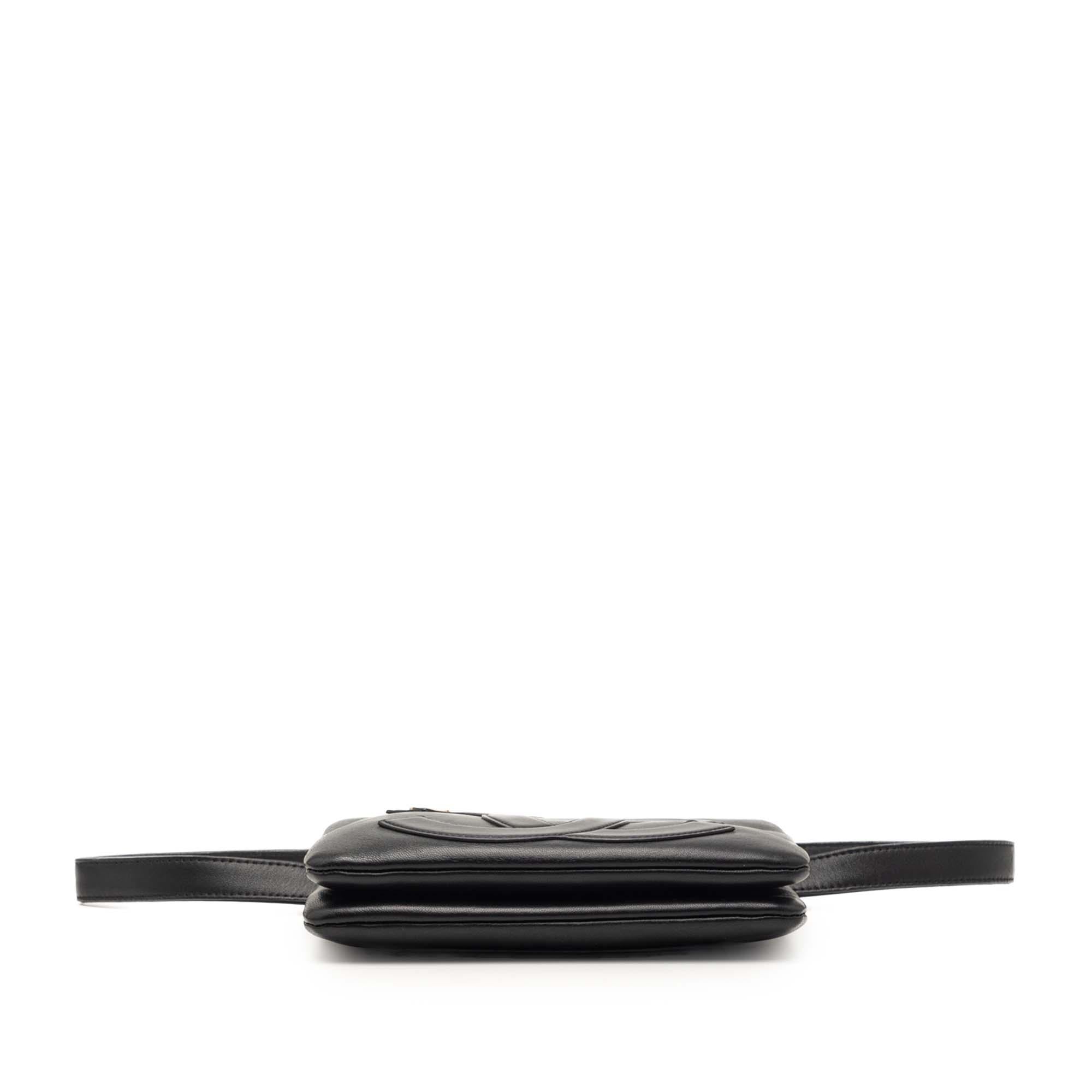 Chanel Lambskin Mania Double Zip Belt Bag