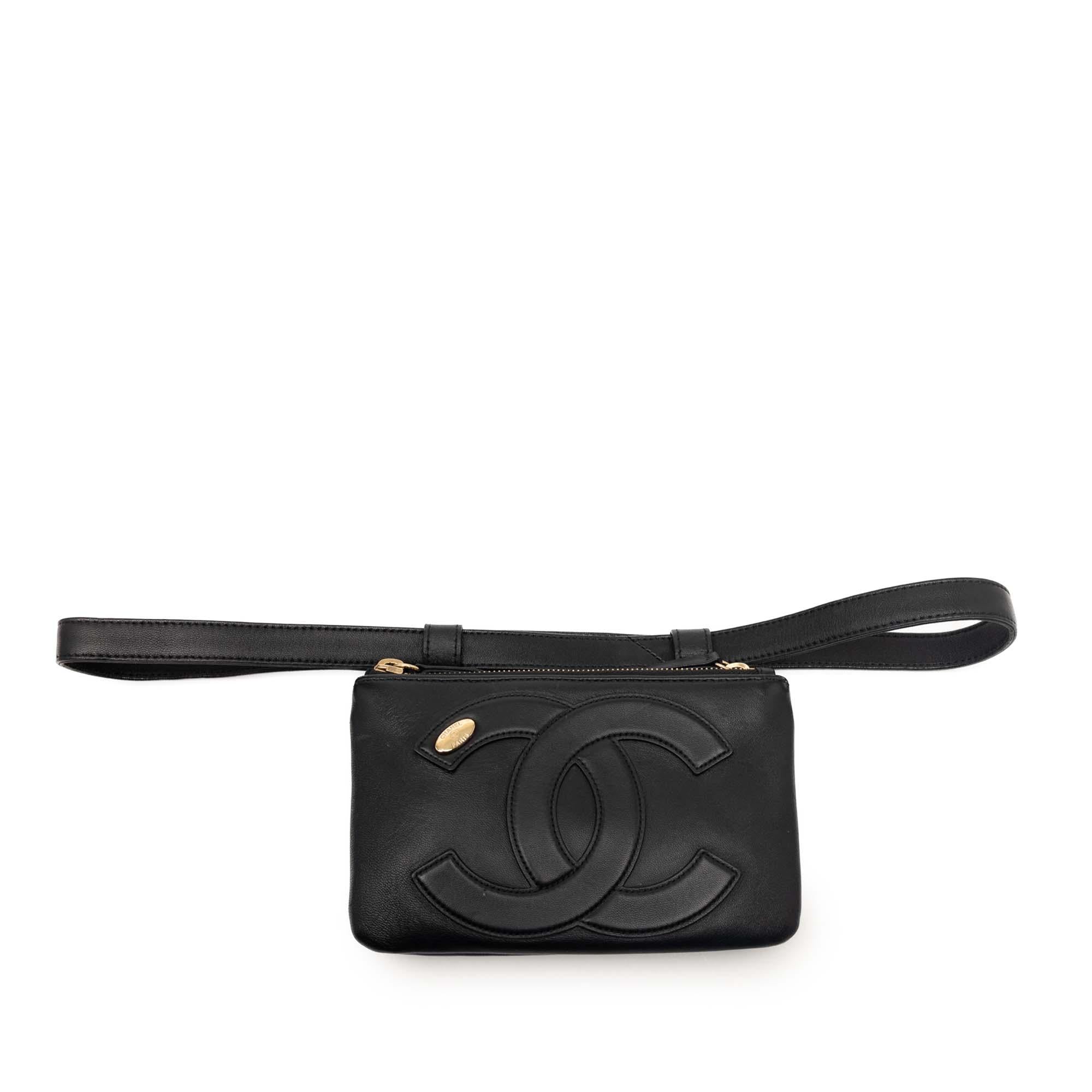 Chanel Lambskin Mania Double Zip Belt Bag