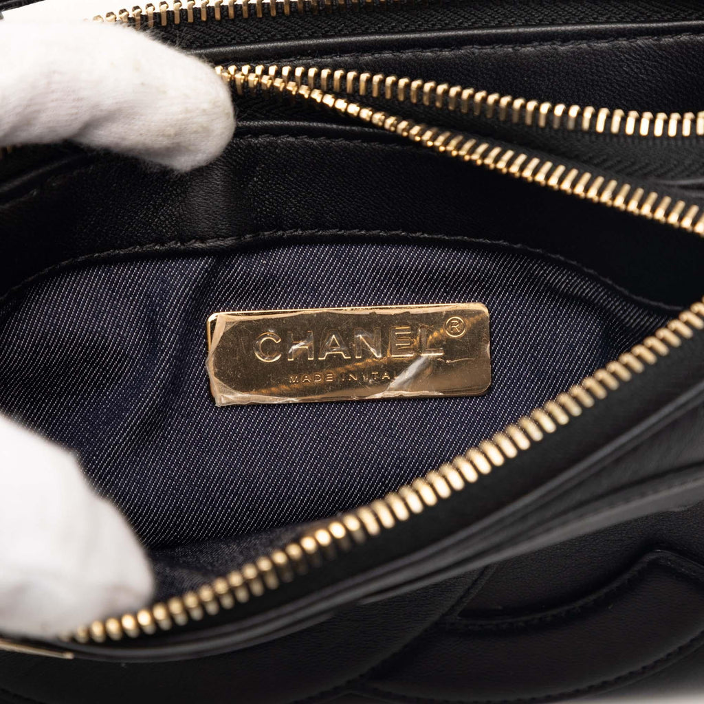 Chanel Lambskin Mania Double Zip Belt Bag