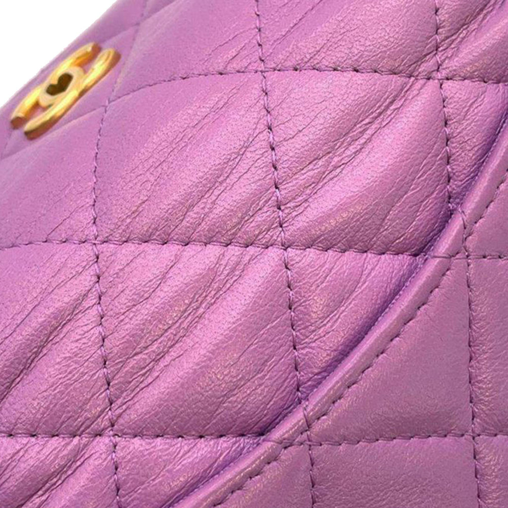 Chanel Lambskin Mini Pearl Crush Wallet with Chain (SHG-rngcqW)