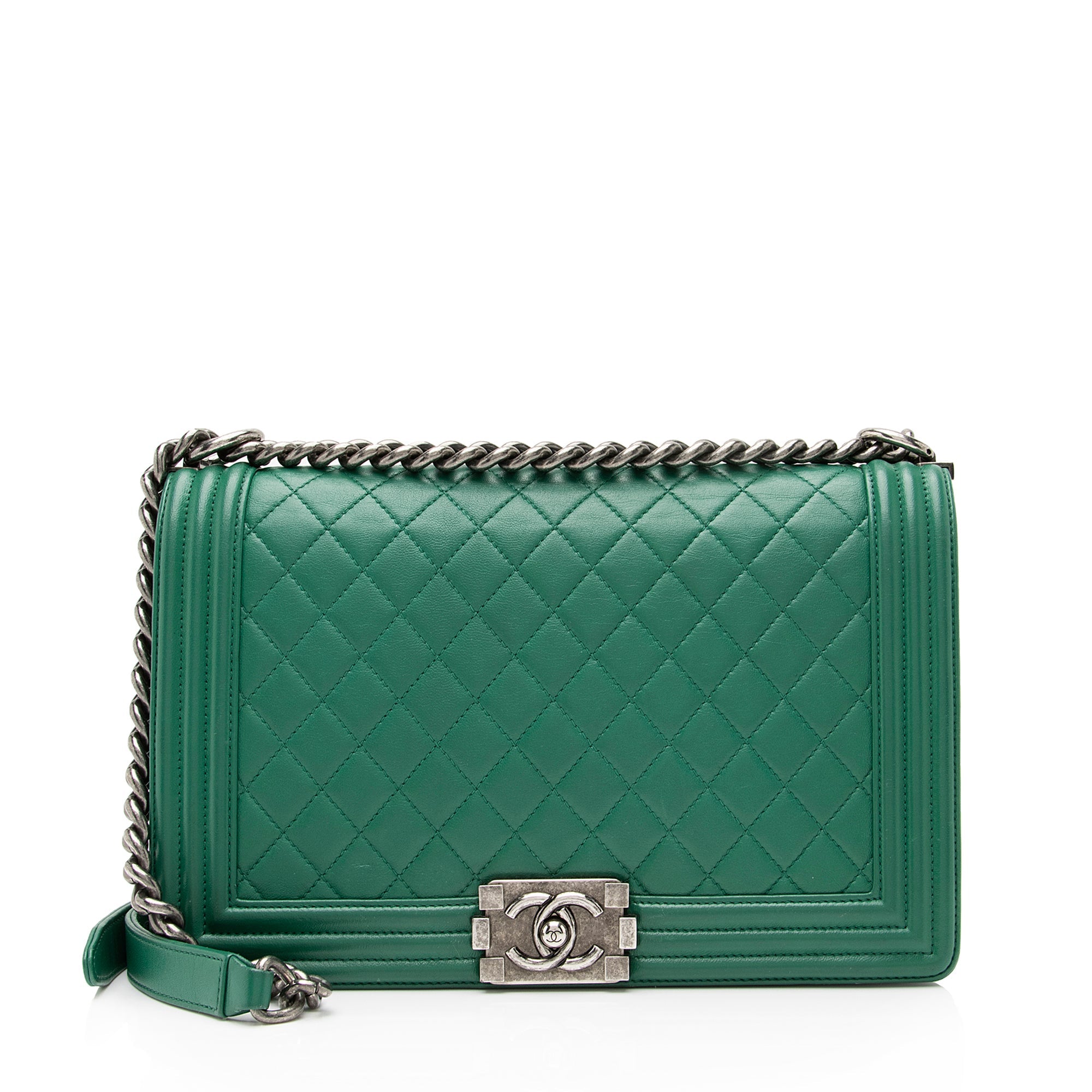 Chanel Lambskin New Medium Boy Bag (SHF-23600)