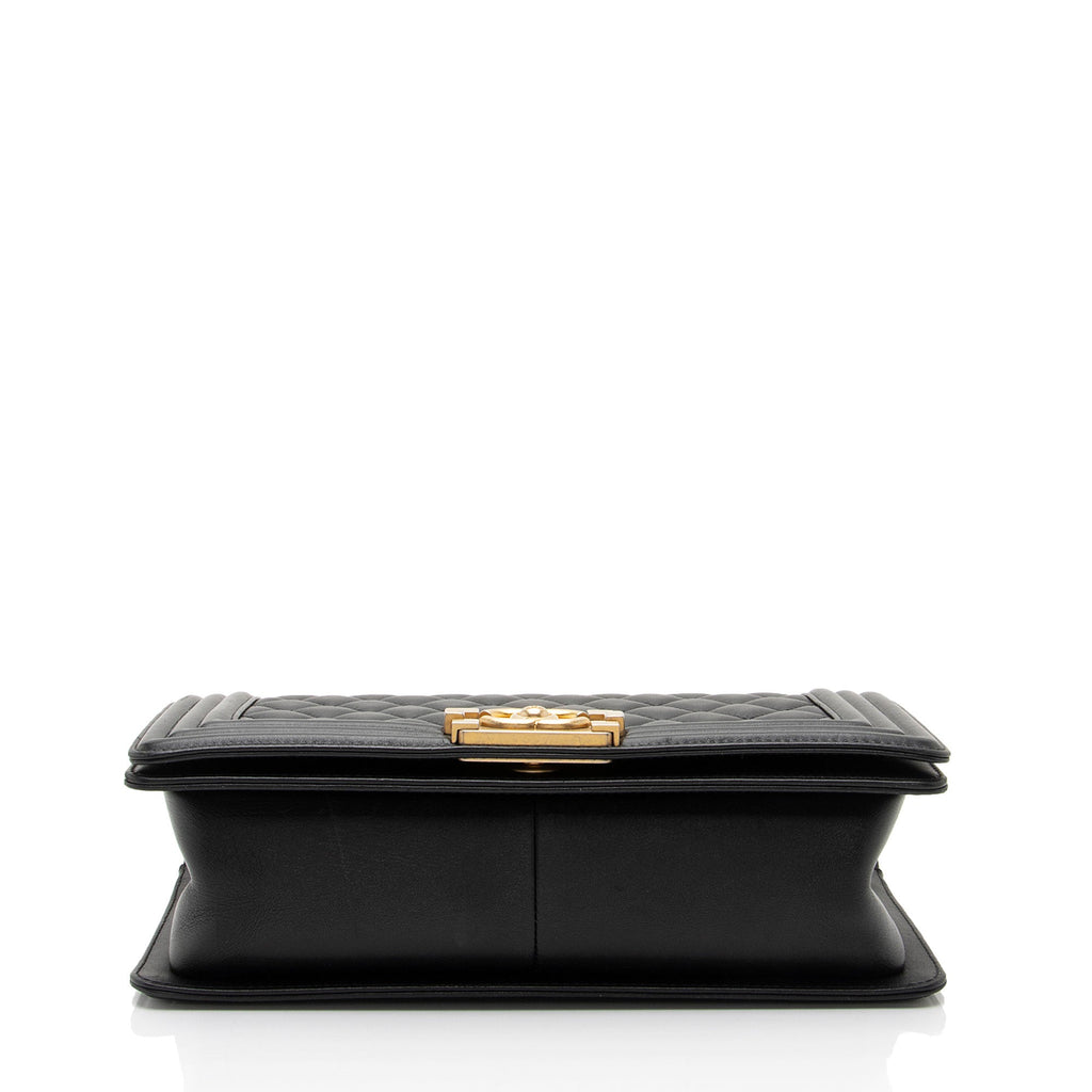 Chanel Lambskin Old Medium Boy Bag (SHF-QJr6Pf)