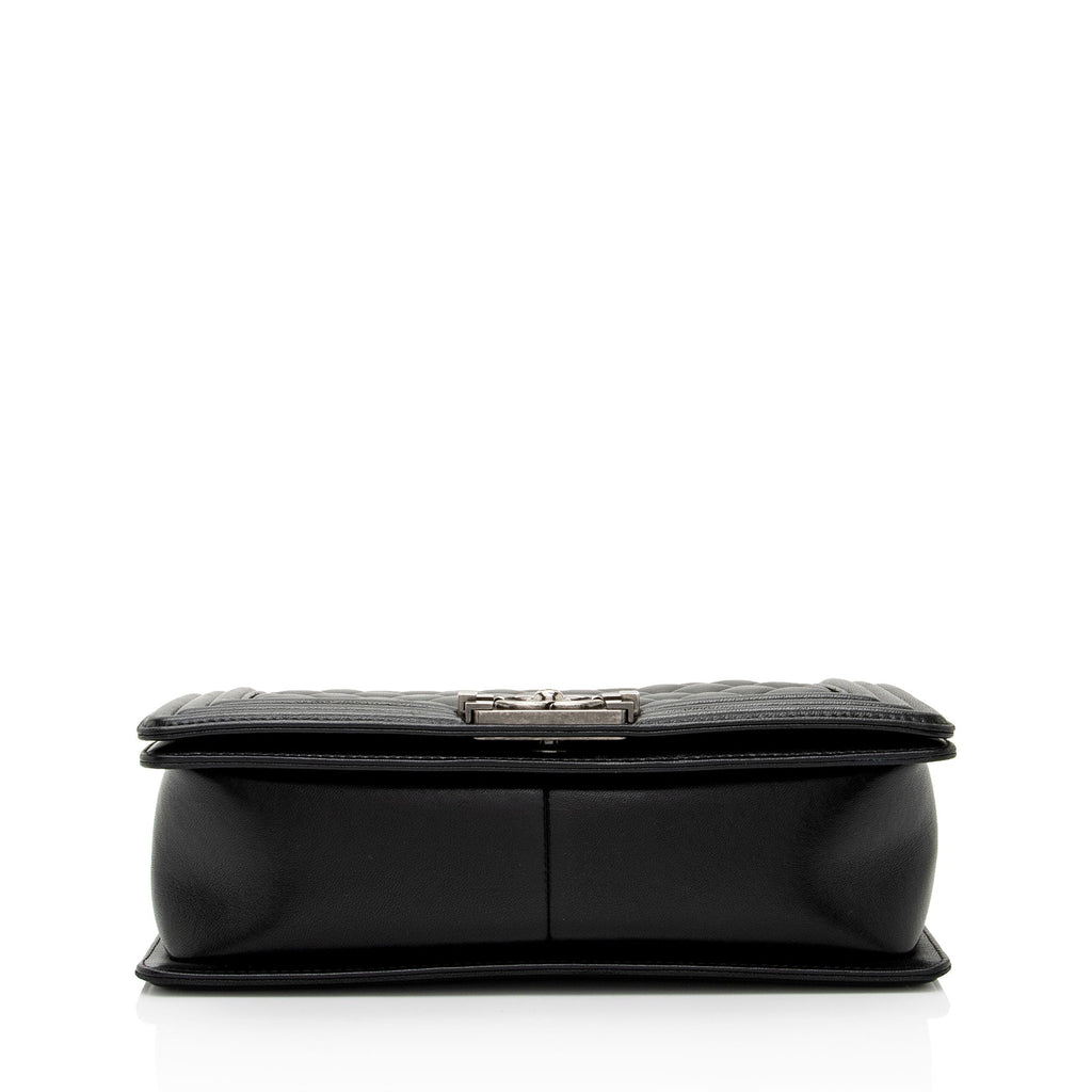 Chanel Lambskin Old Medium Boy Bag (SHF-hdtBBY)