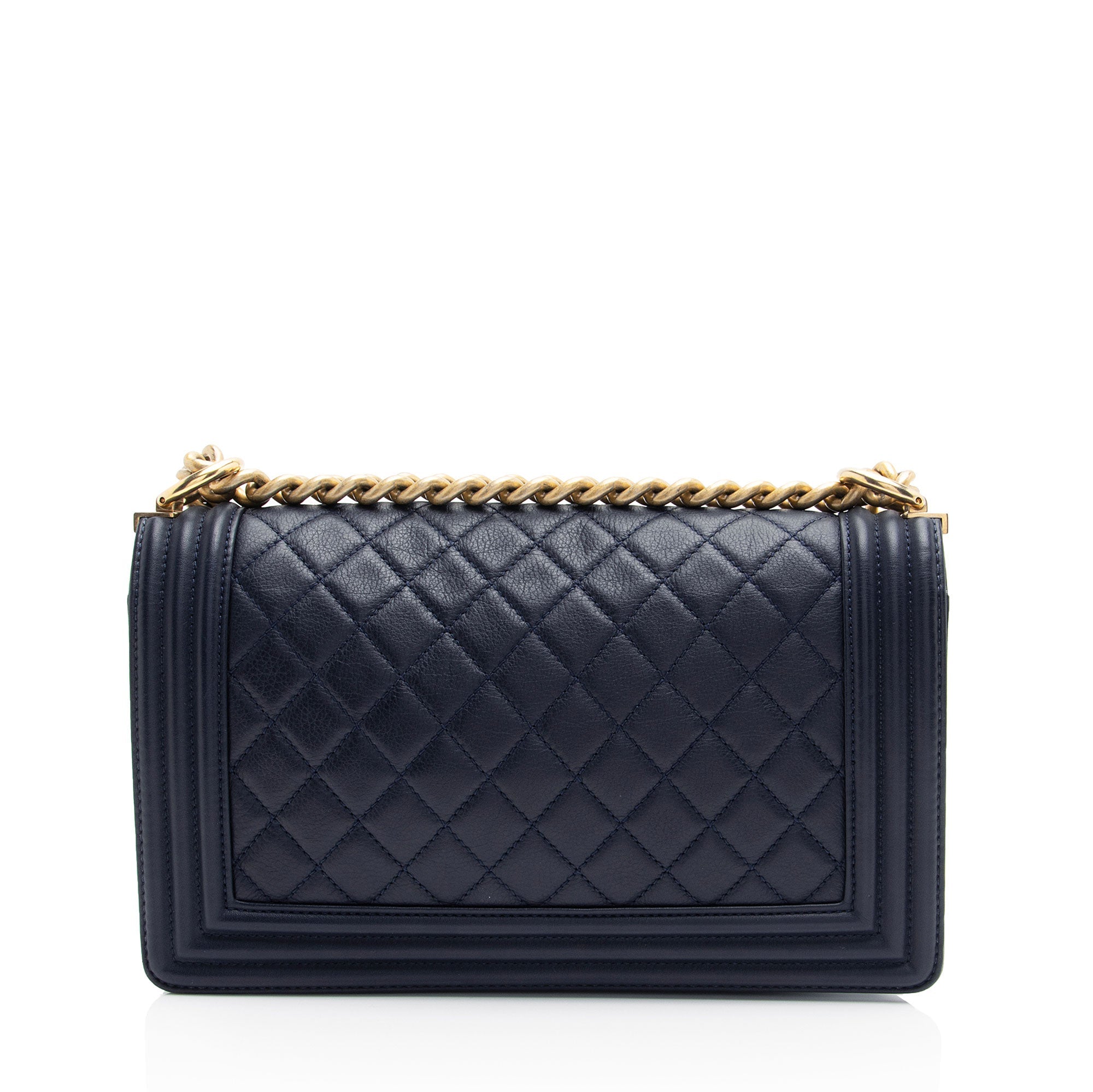 Chanel Lambskin Old Medium Boy Bag (SHF-OdWPxQ)