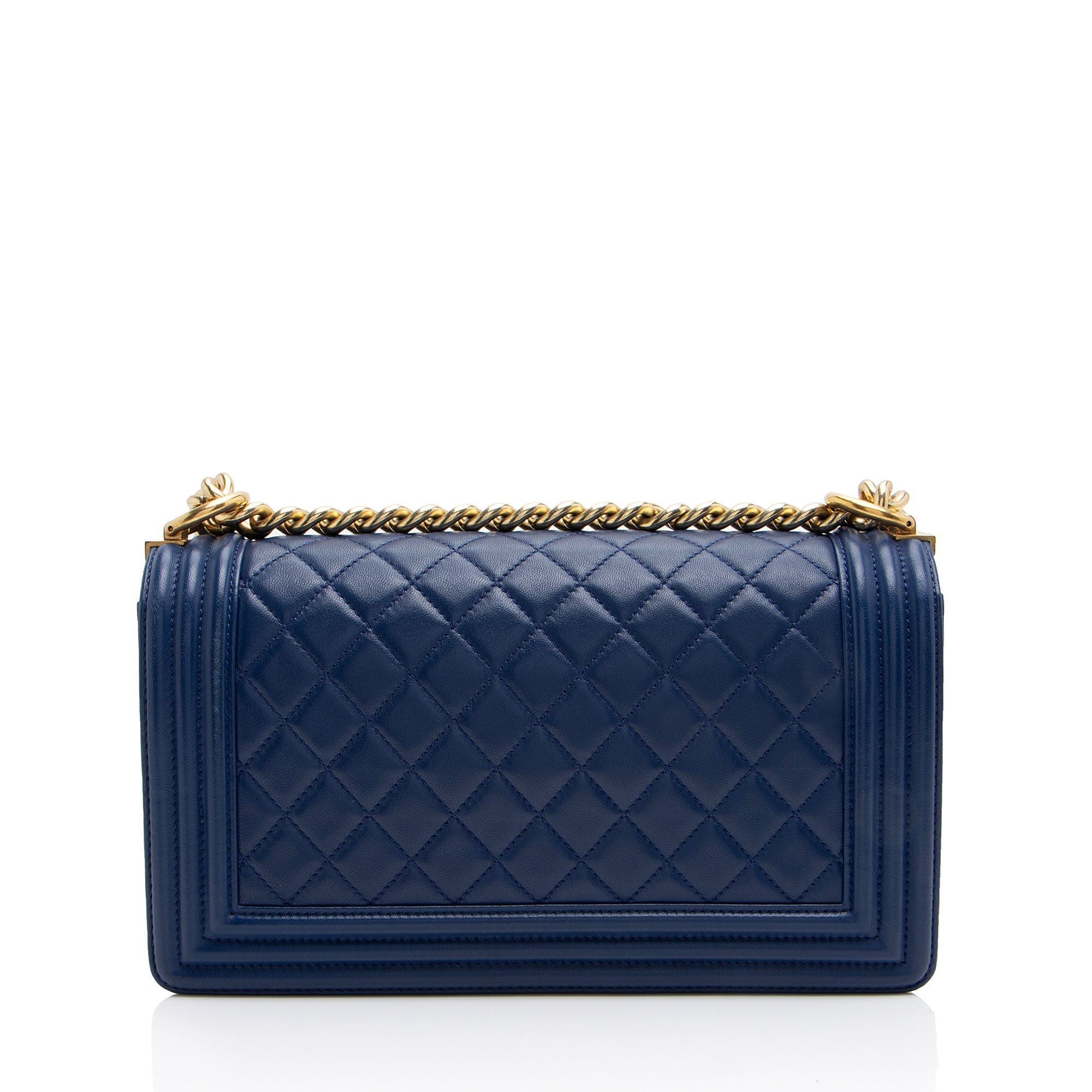 Chanel Lambskin Old Medium Boy Bag (SHF-lx1VjZ)
