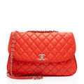 Chanel Lambskin Pagode Piping Flap Bag